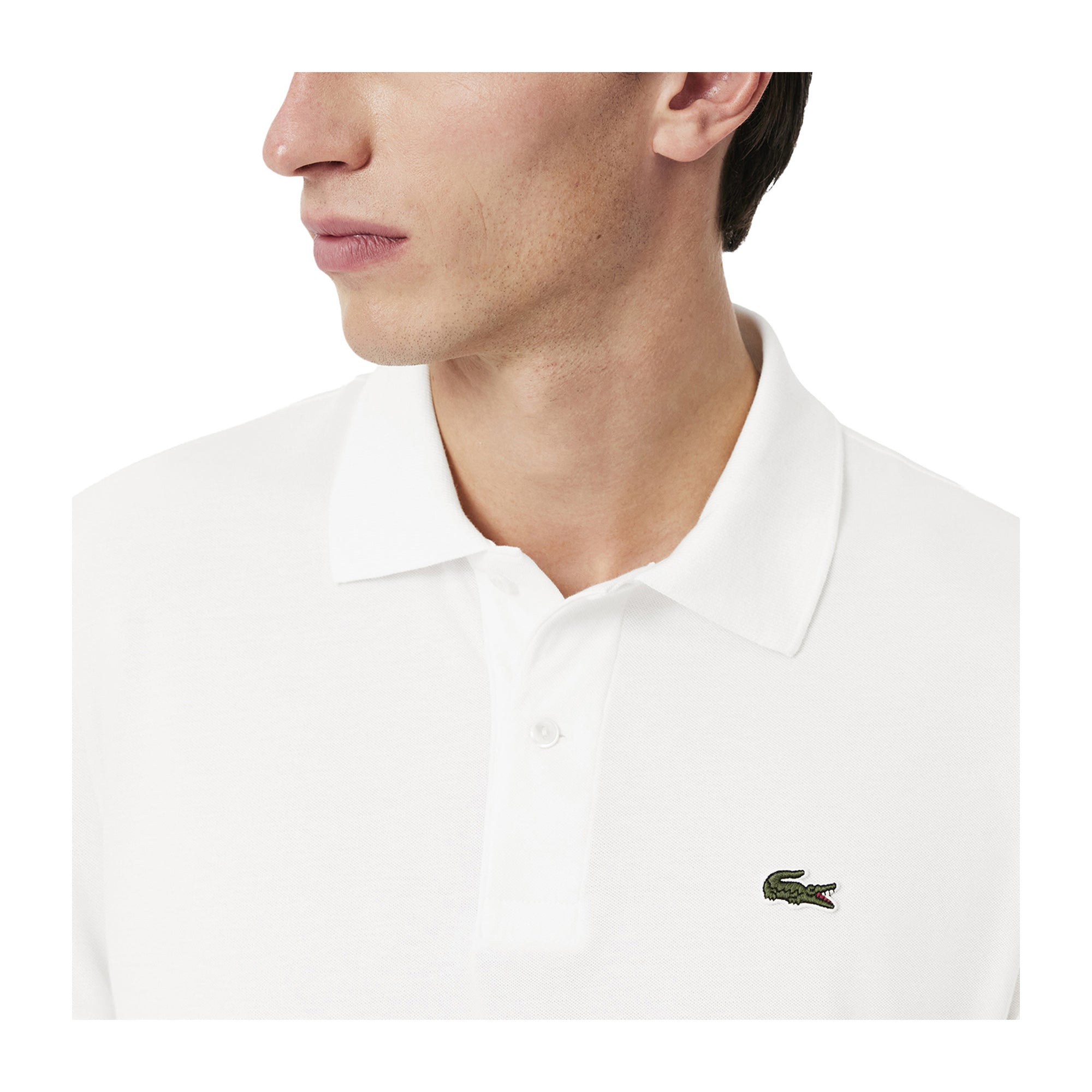 Polo Uomo Classic fit Light Bianco modello frontale ravvicinato