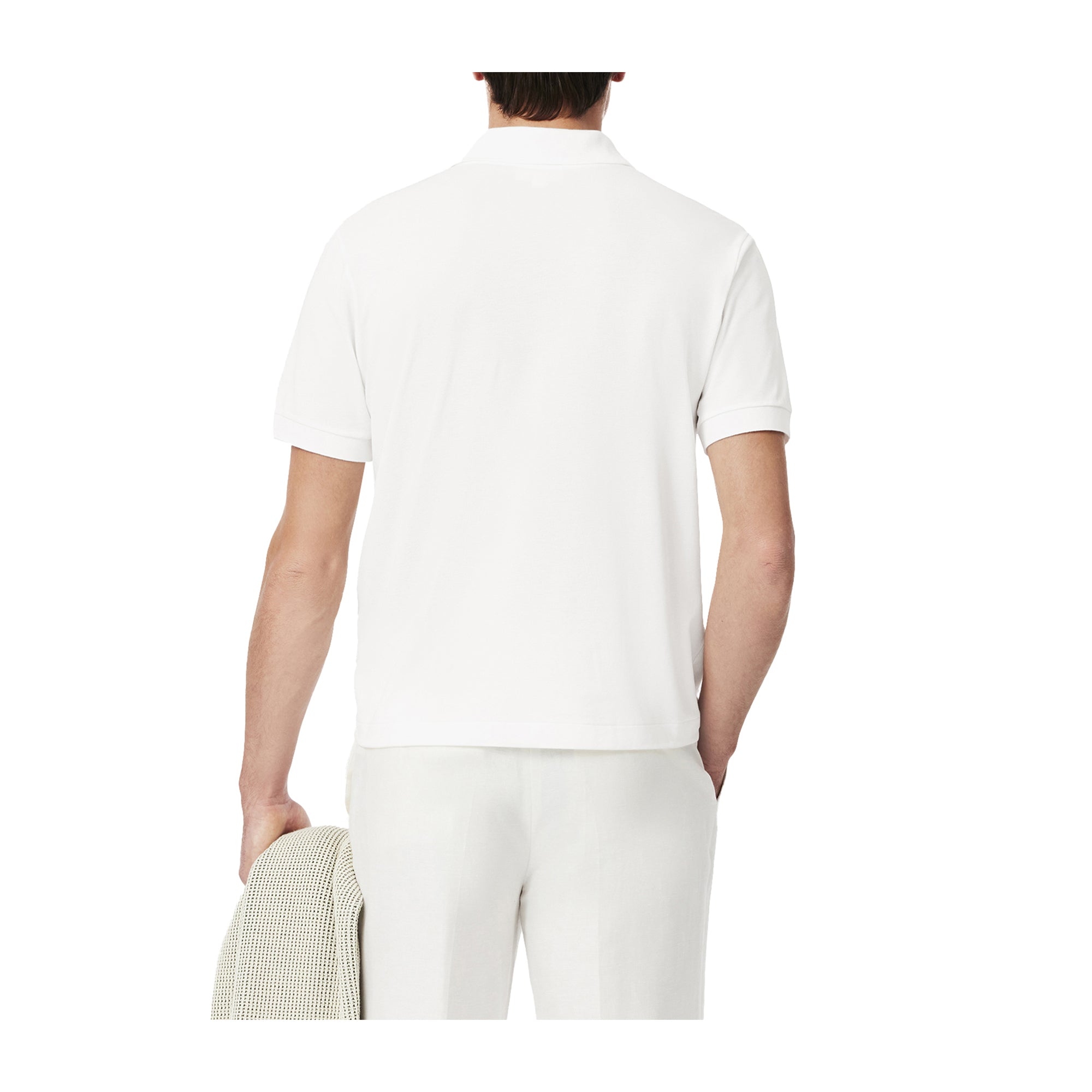 Polo Uomo Classic fit Light Bianco modello retro