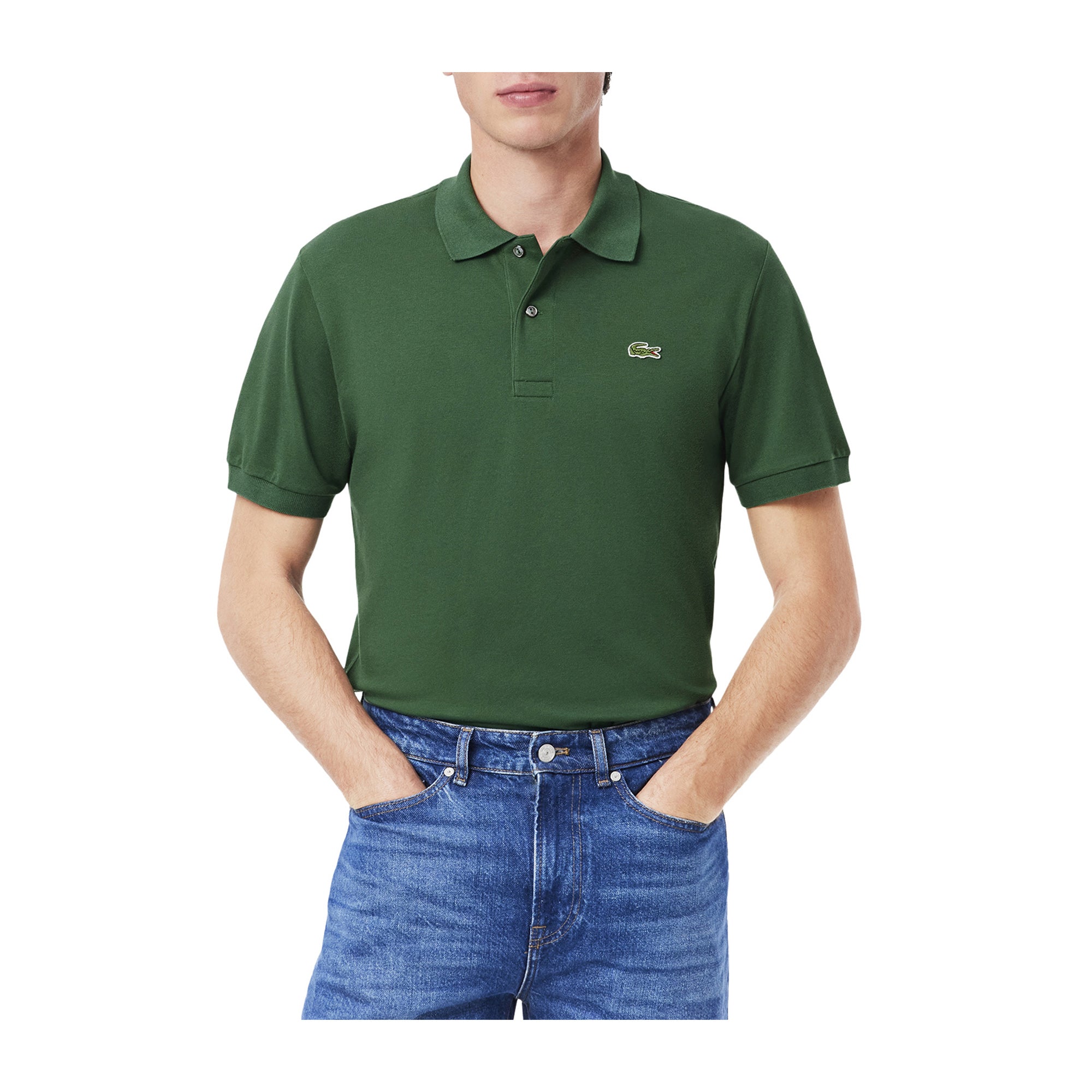 Polo Uomo Classic fit Light Verde modello frontale