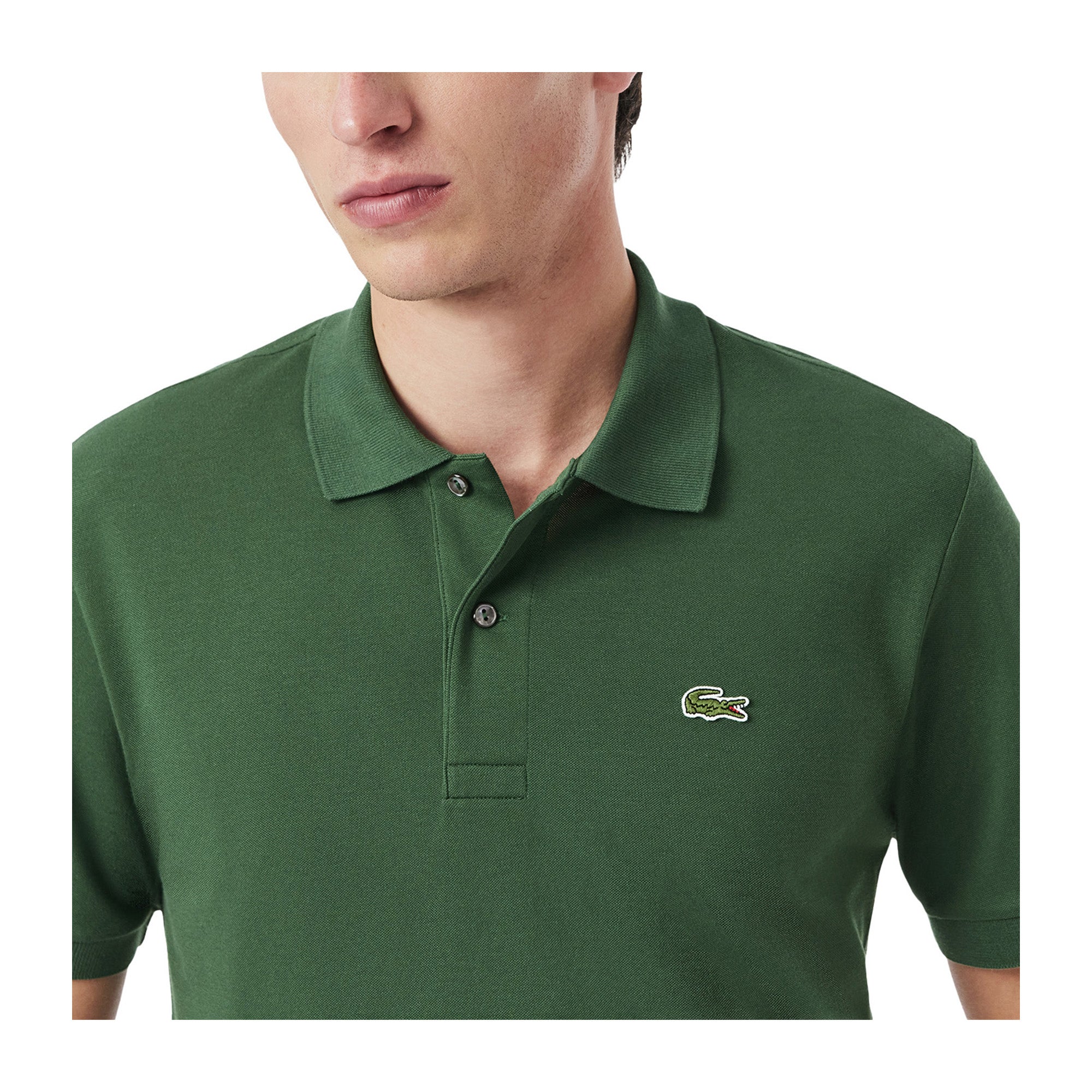 Polo Uomo Classic fit Light Verde modello frontale ravicinato