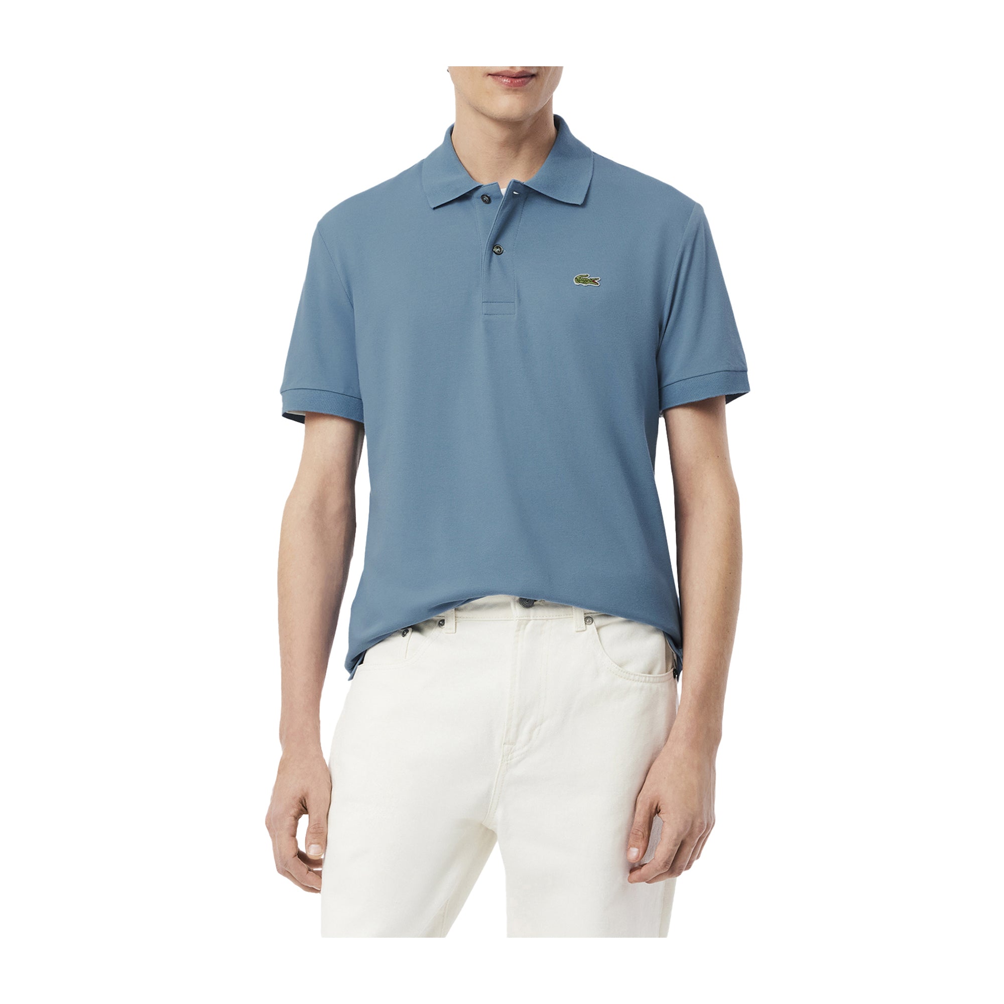 Polo Uomo Classic fit Light Azzurro modello frontale