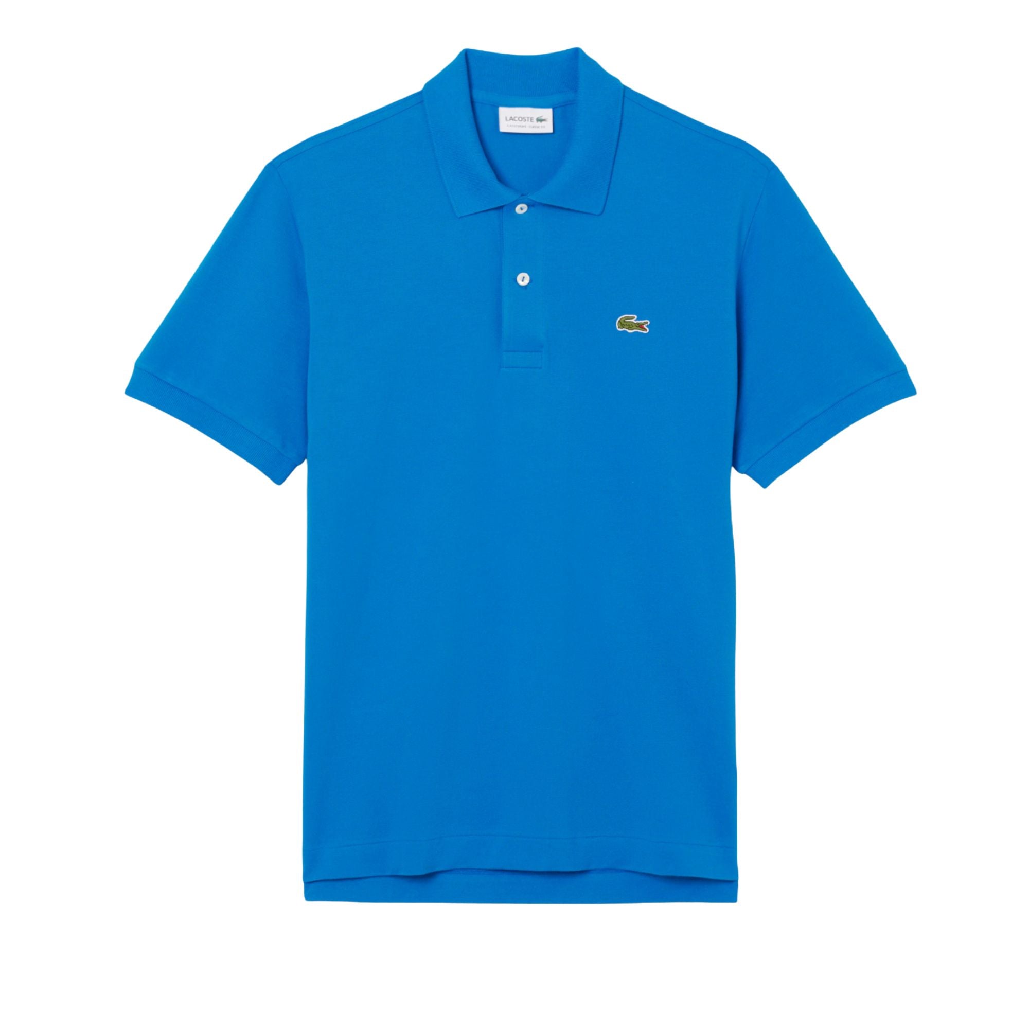 Polo Uomo modello L.12.12 Light Azzurro, con una scollatura due bottoni