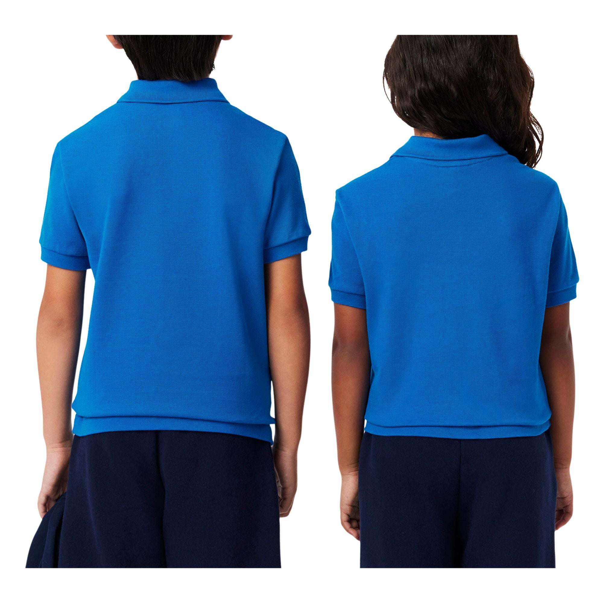 Polo Junior modello due bottoni Azzurro