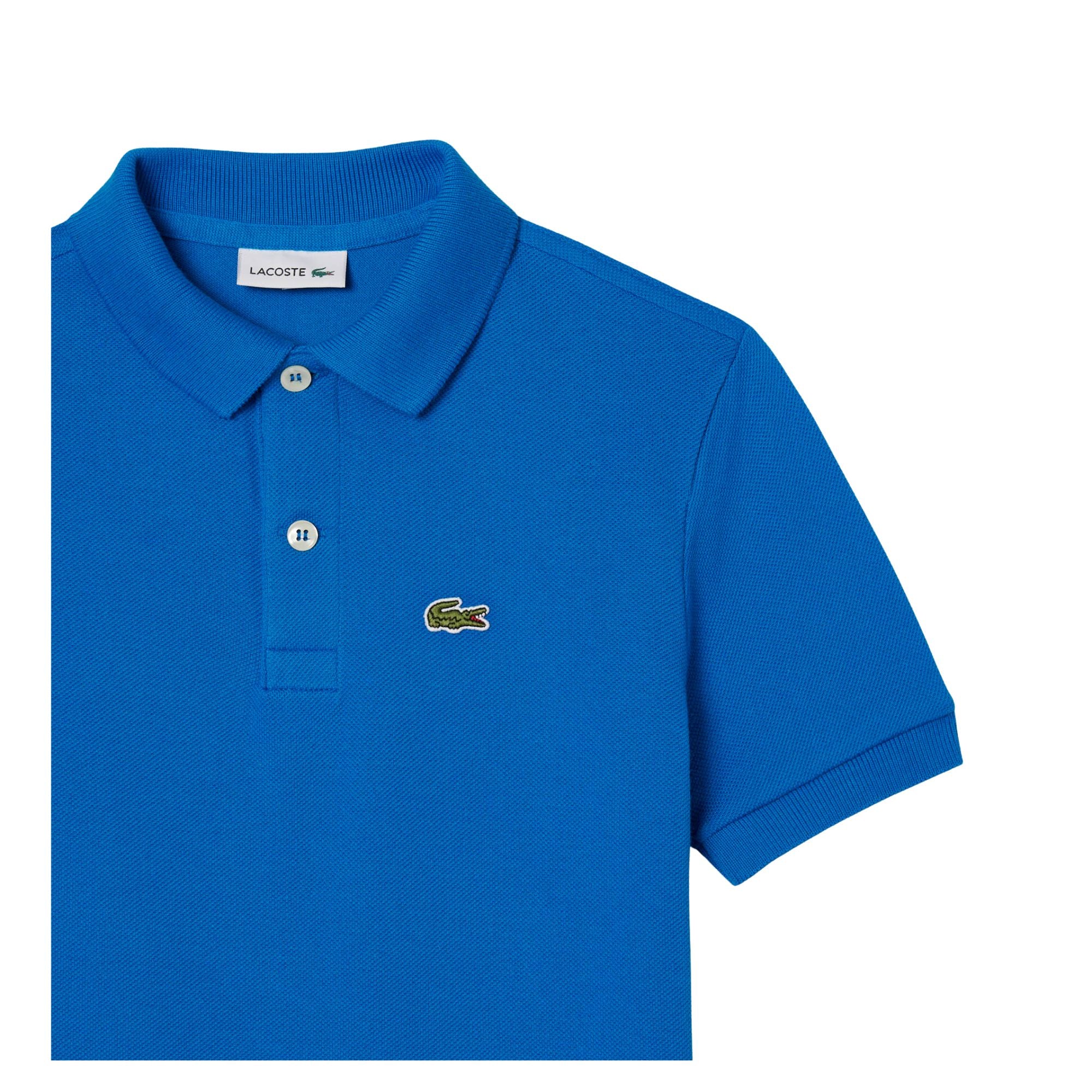 Polo Junior modello due bottoni Azzurro