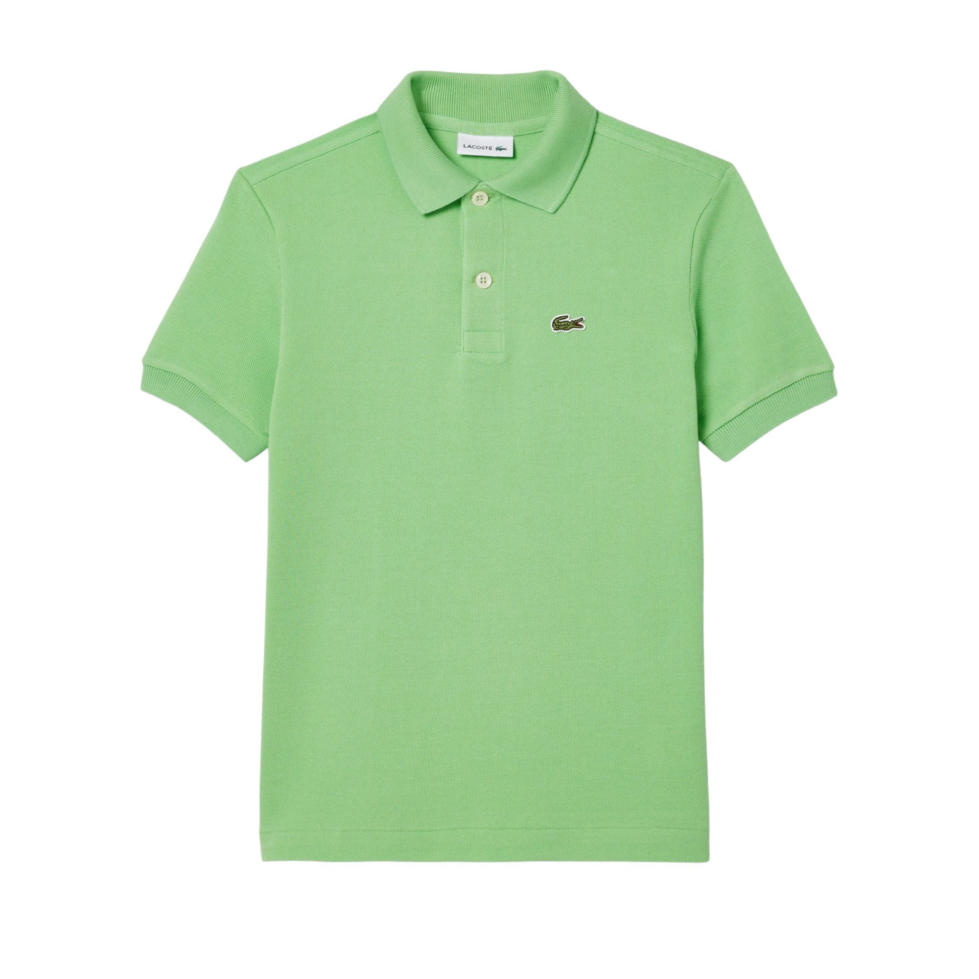 Polo Junior Verde scollo due bottoni