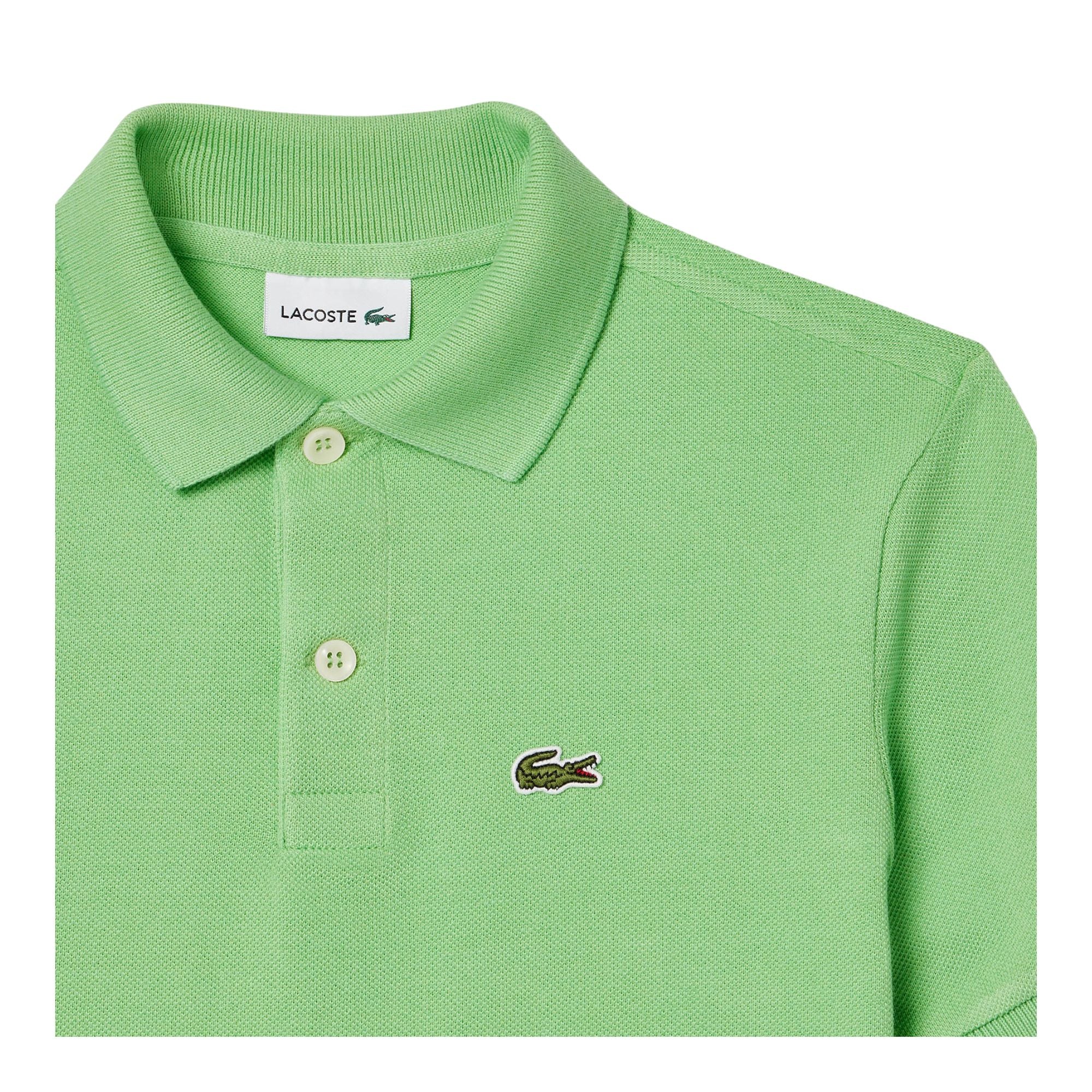 Polo Junior Verde scollo due bottoni