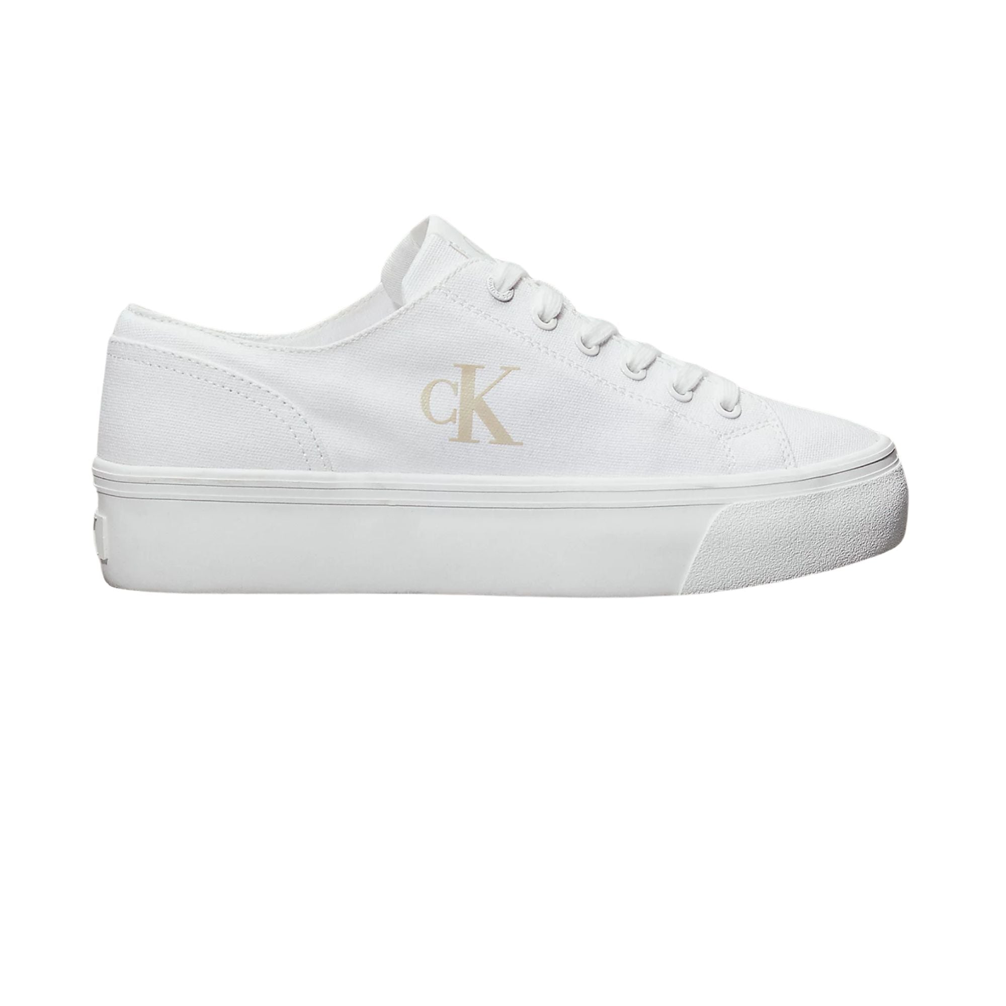 CALVIN KLEIN Sneaker in tela con plateau e logo