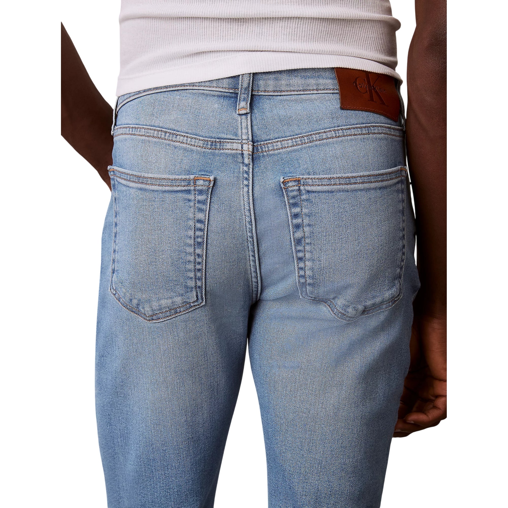 Jeans chiaro Uomo affusolato slim - retro