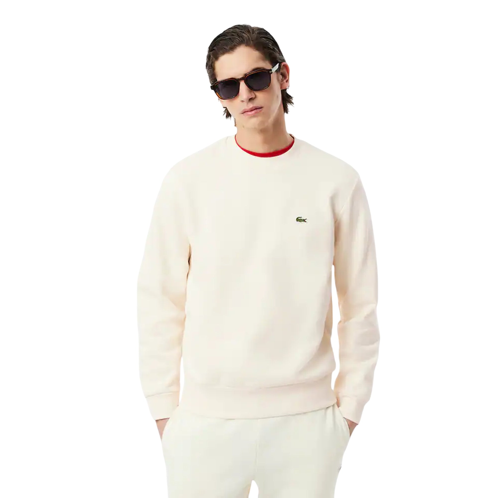 Felpa Uomo Jogger Marrone micro logo