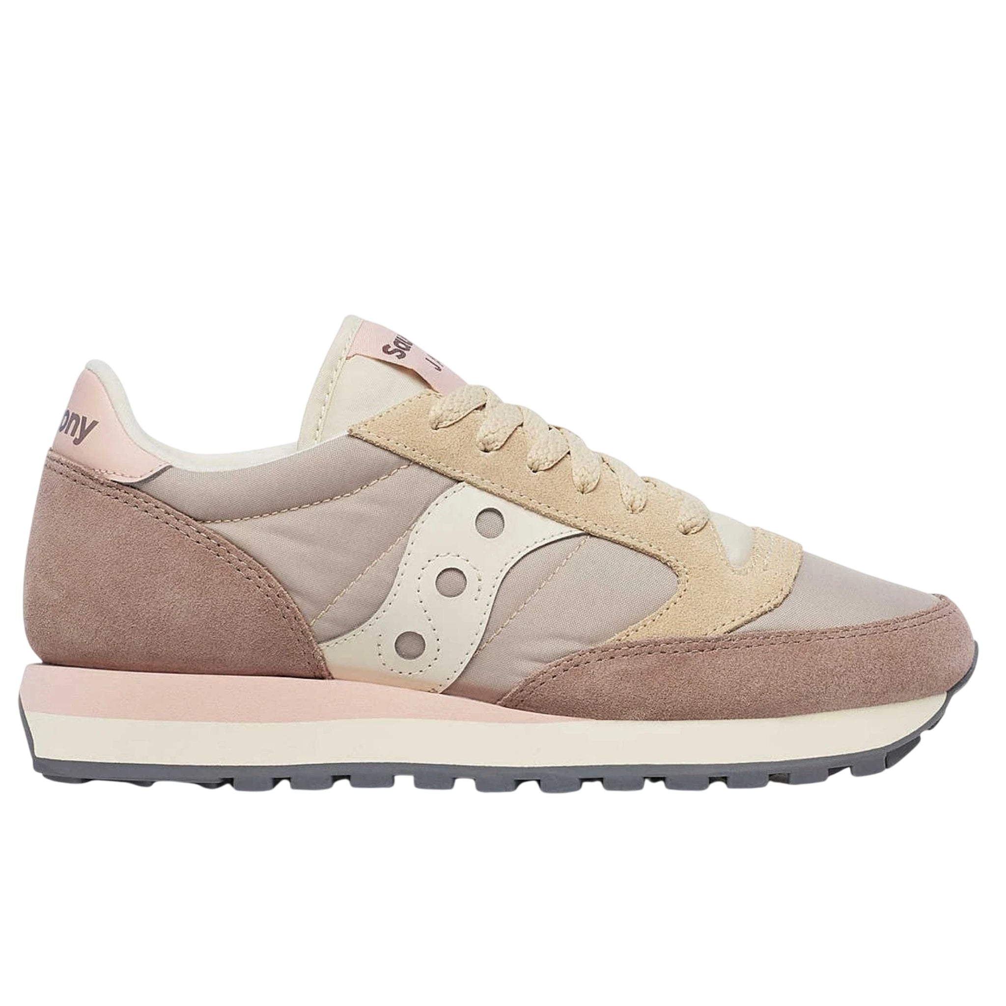 Sneakers Donna Jazz Rosa/Beige, con tomaia in camoscio e nylon