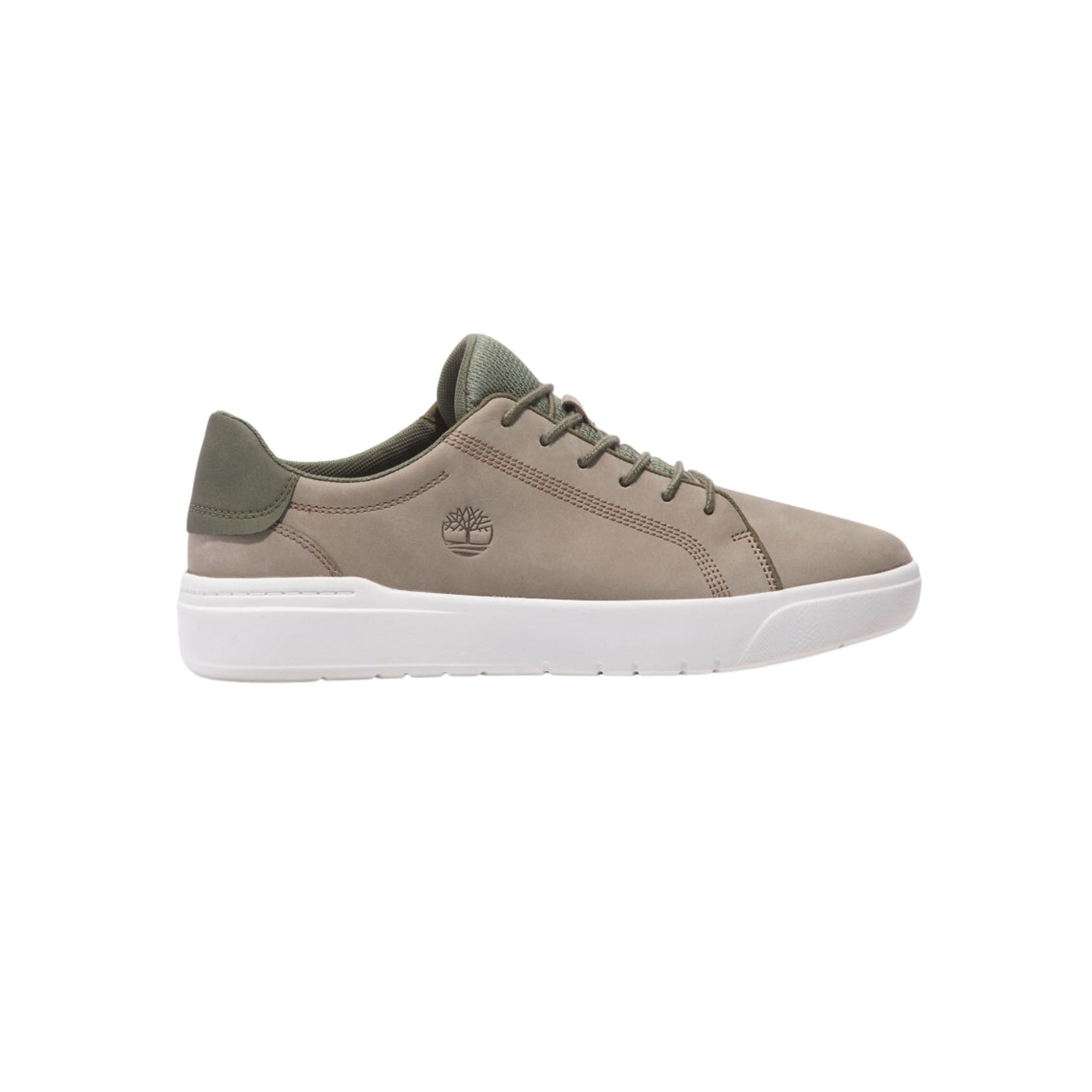 Sneakers Uomo Seneca Bay in pelle, con inserto a contrasto sul tallone e logo laterale