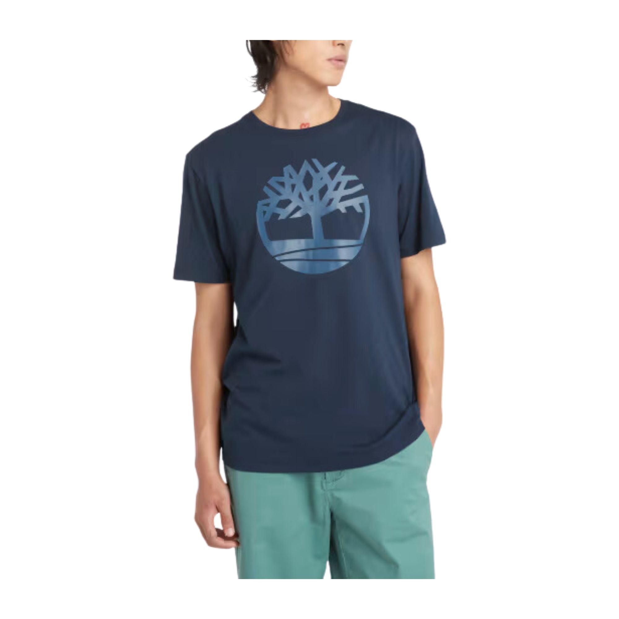 T-shirt Uomo Blu con stampa Kennebec River Celeste, in cotone
