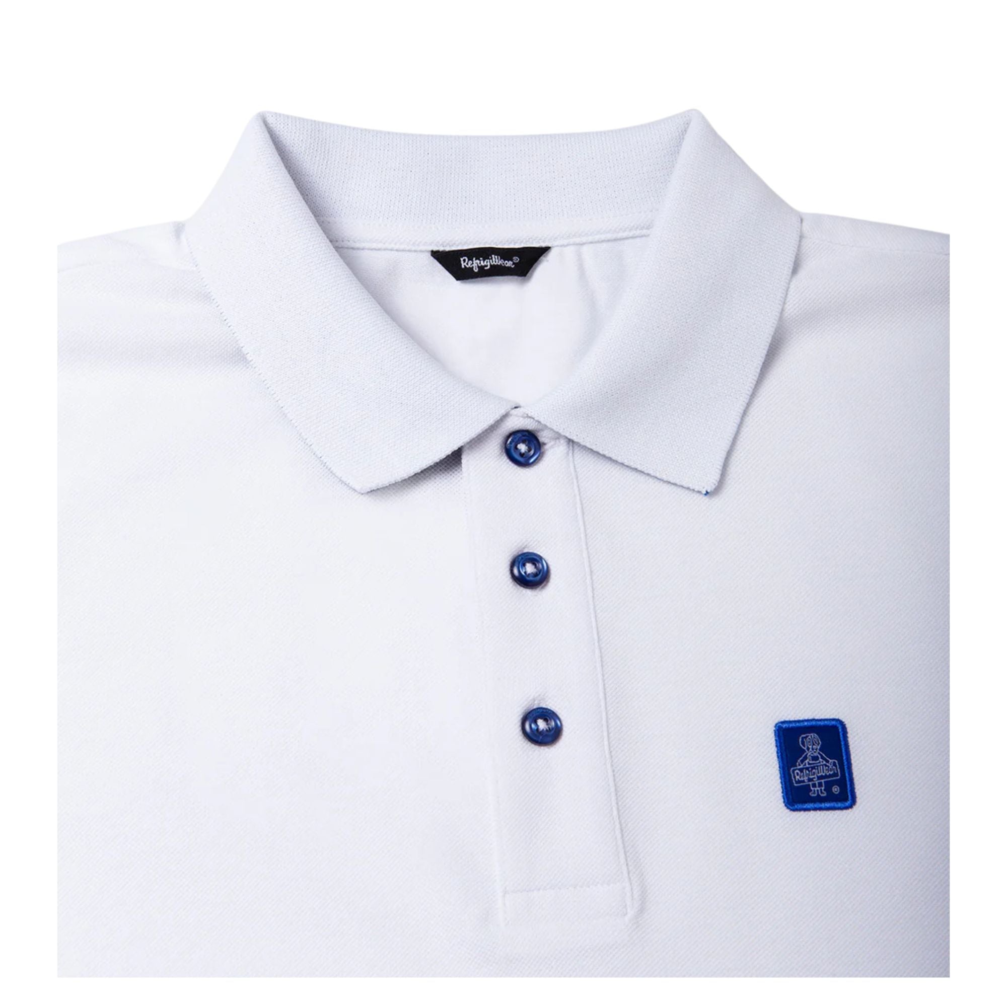 Polo Uomo New Main in tinta unita Bianco dettaglio colletto