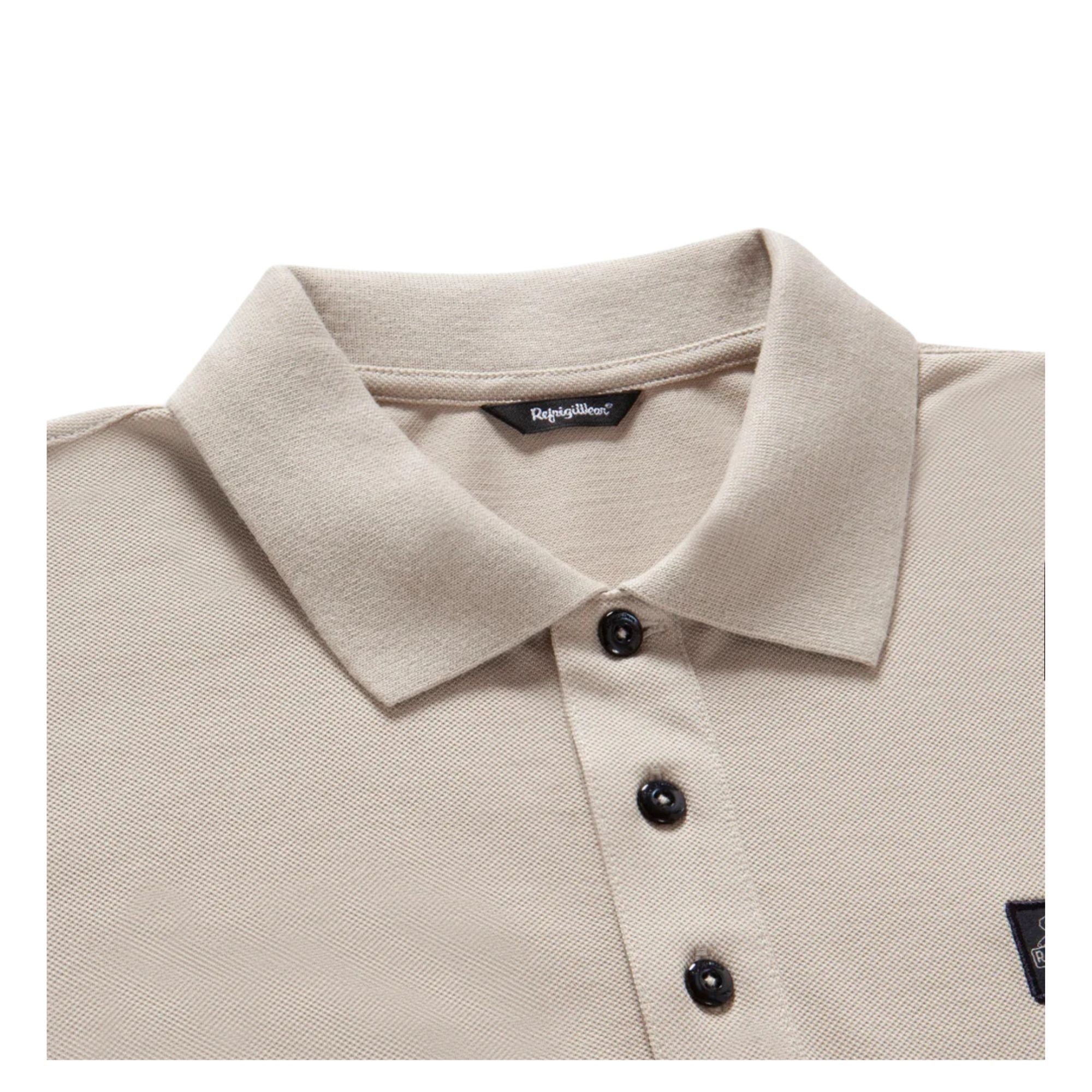 Polo Uomo New Main in tinta unita Beige dettaglio