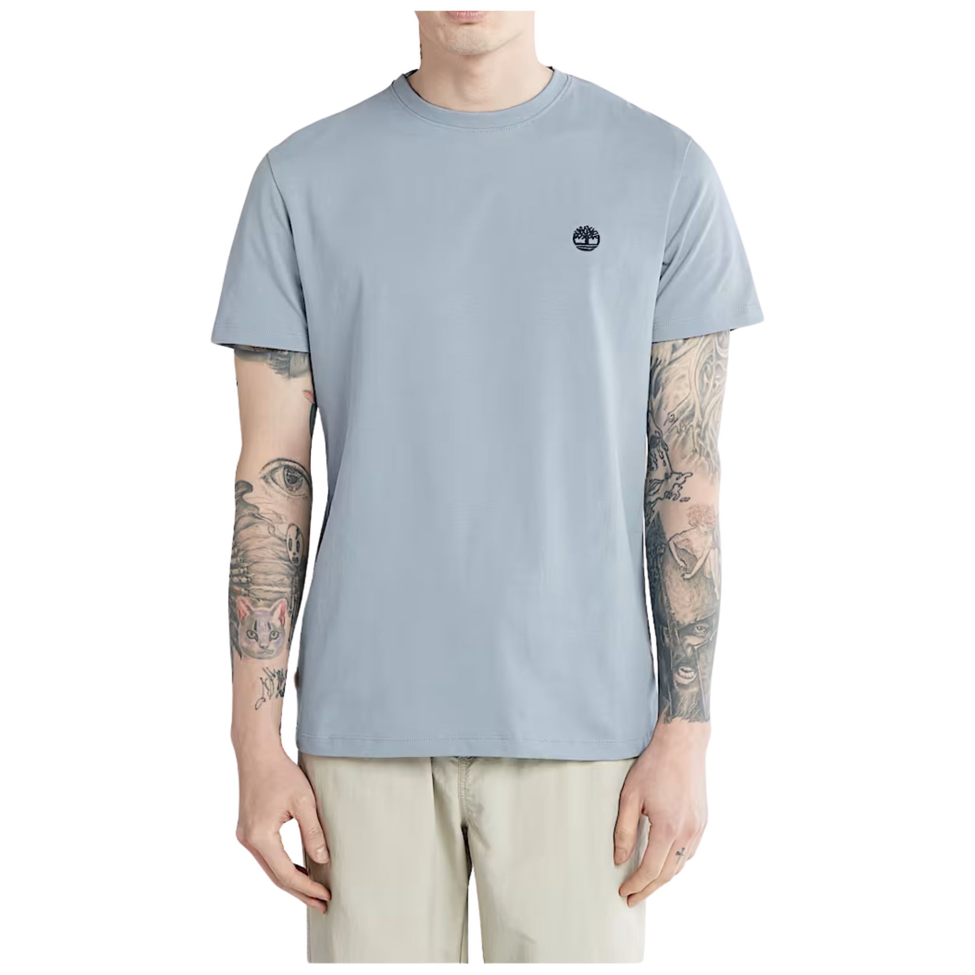T-shirt Uomo Dunstan River Azzurro modello frontale