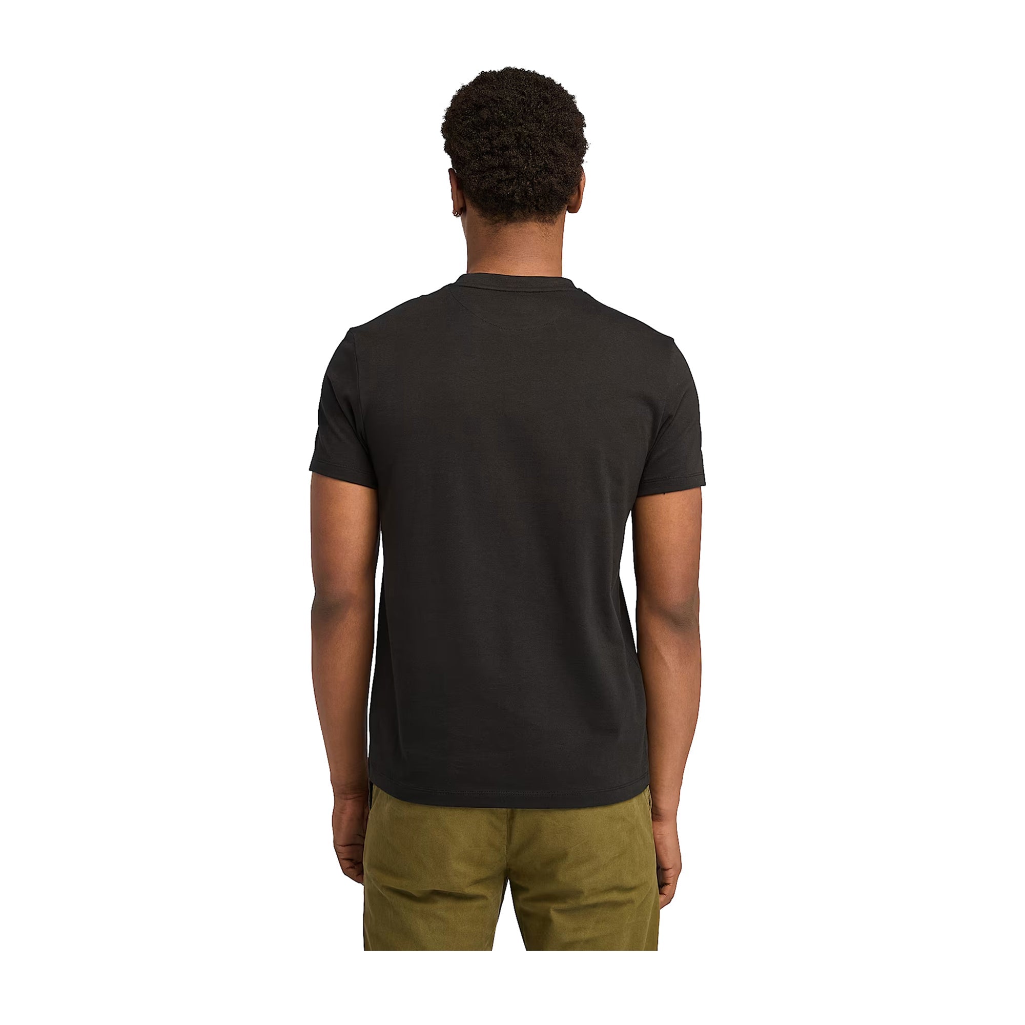 T-shirt Uomo modello Dunstan River Nera, con micro logo ricamato e scollatura girocollo