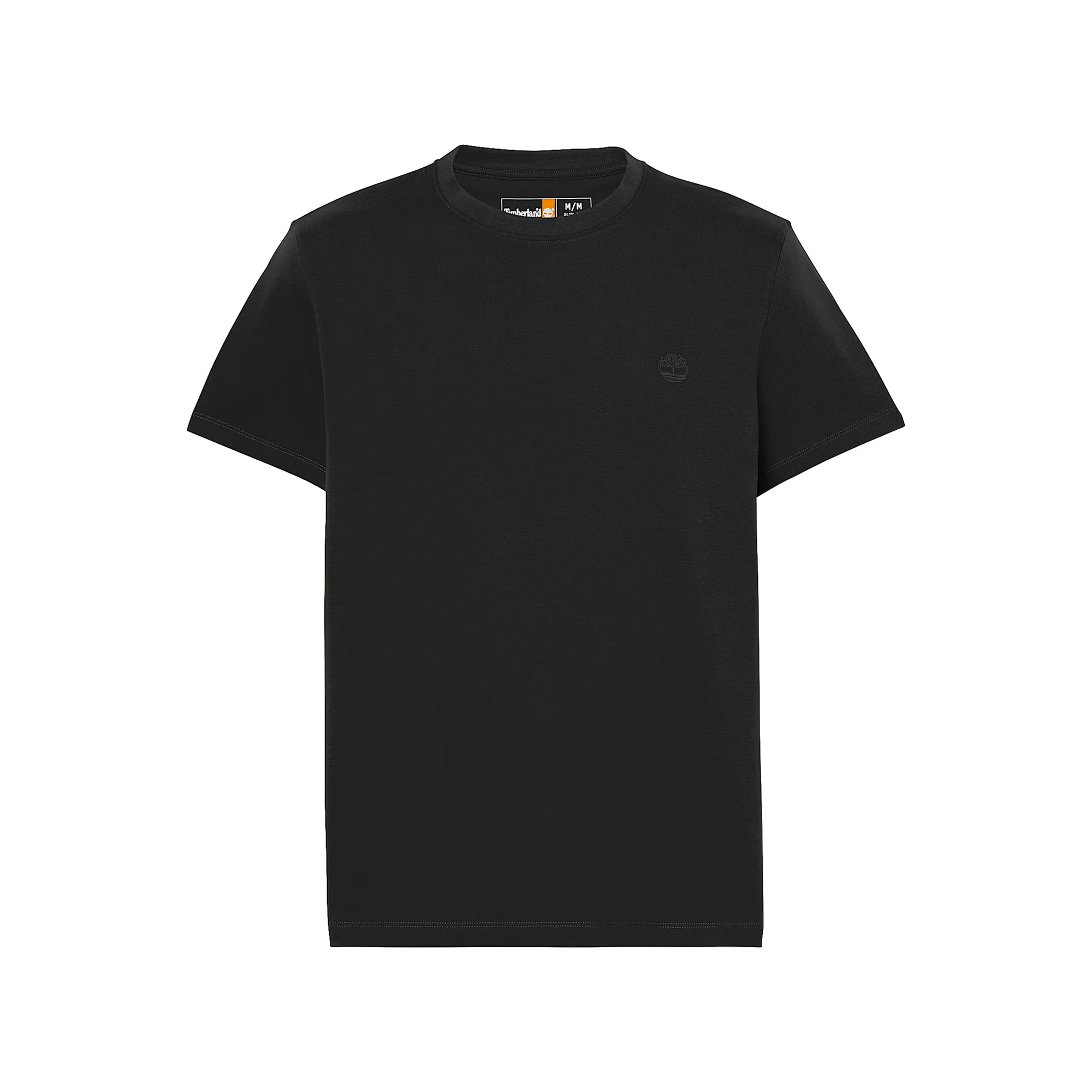 T-shirt Uomo modello Dunstan River Nera, con micro logo ricamato e scollatura girocollo