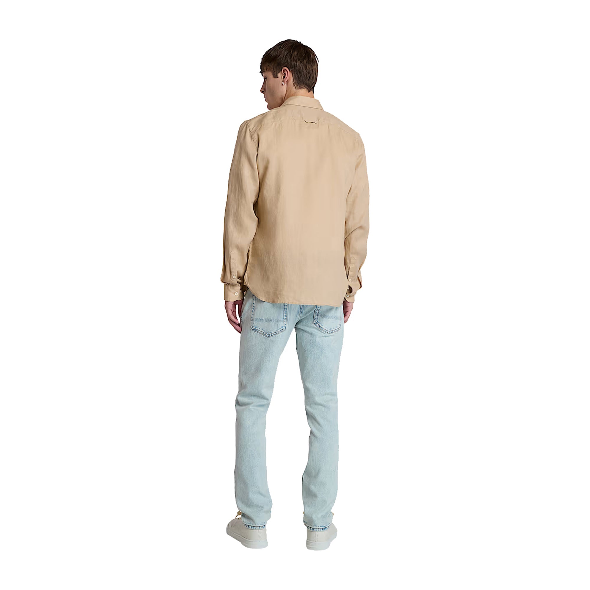 Camicia Uomo in Lino Mill Brook Beige