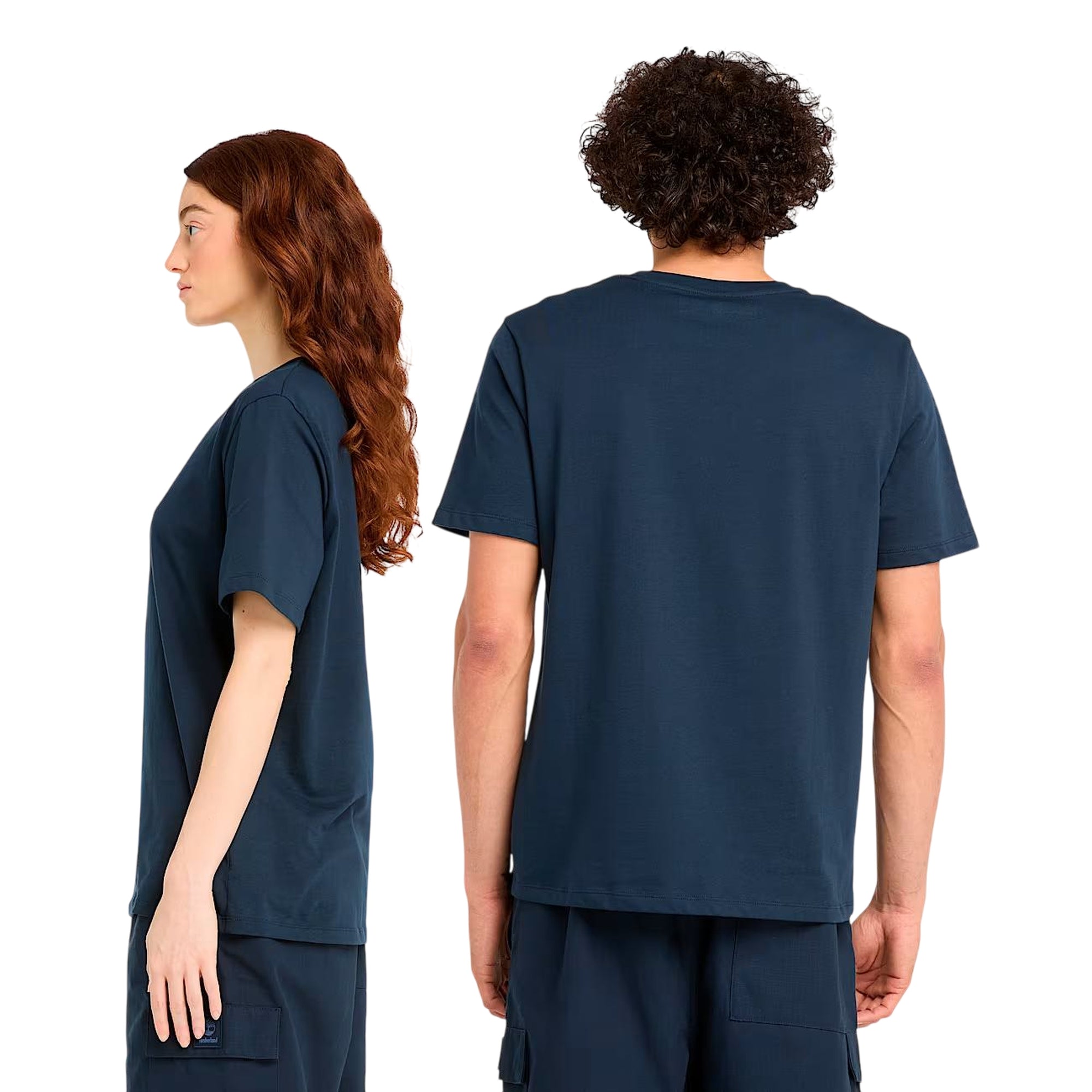 T-shirt Unisex Blu scuro con logo Stack