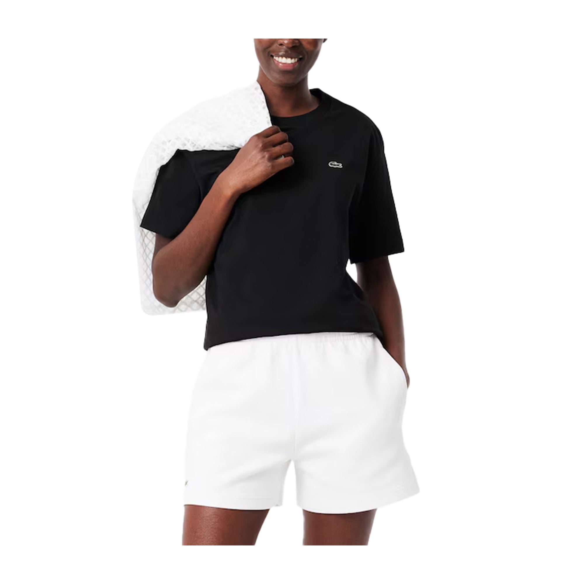 T-shirt Donna in cotone relaxed Nero