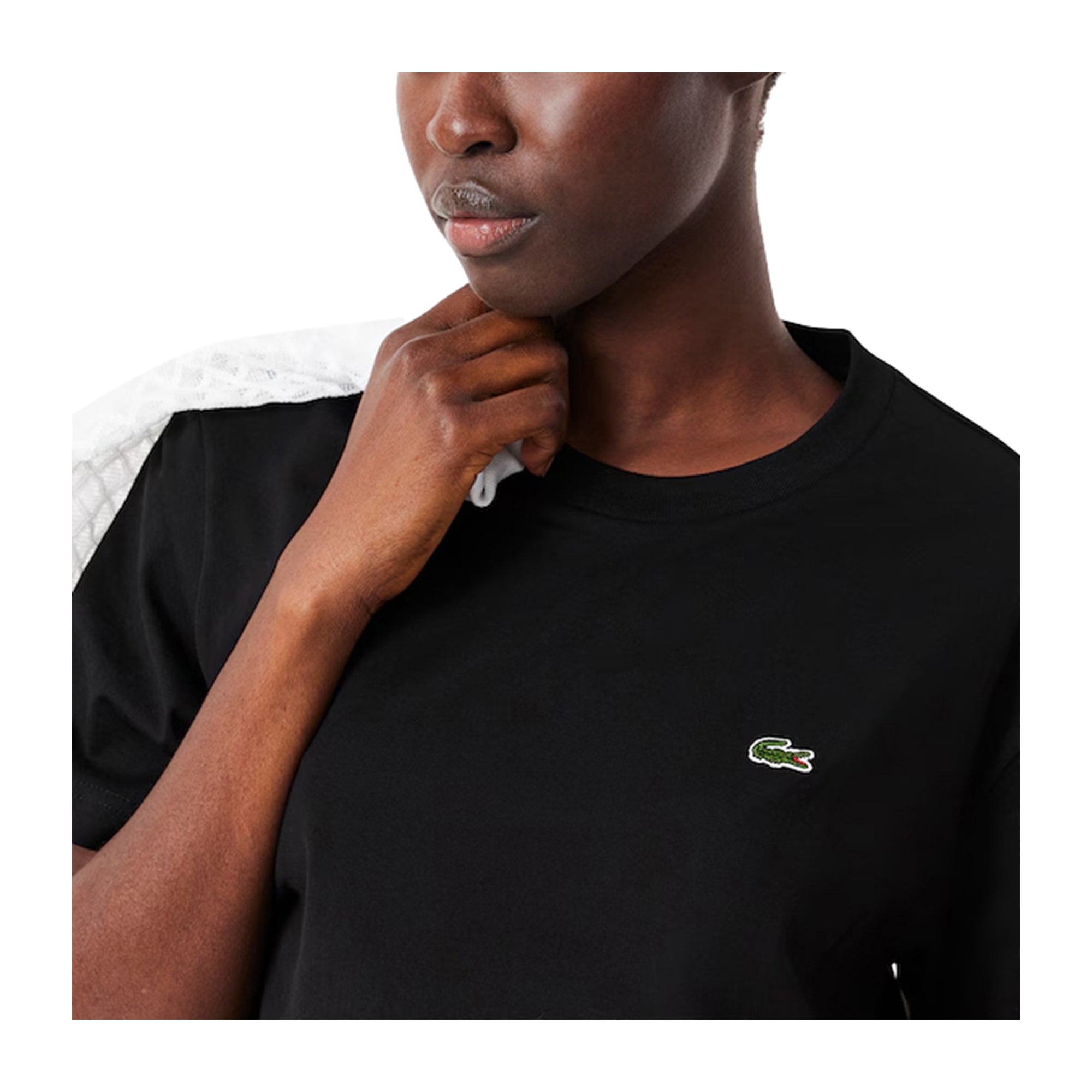 T-shirt Donna in cotone relaxed Nero