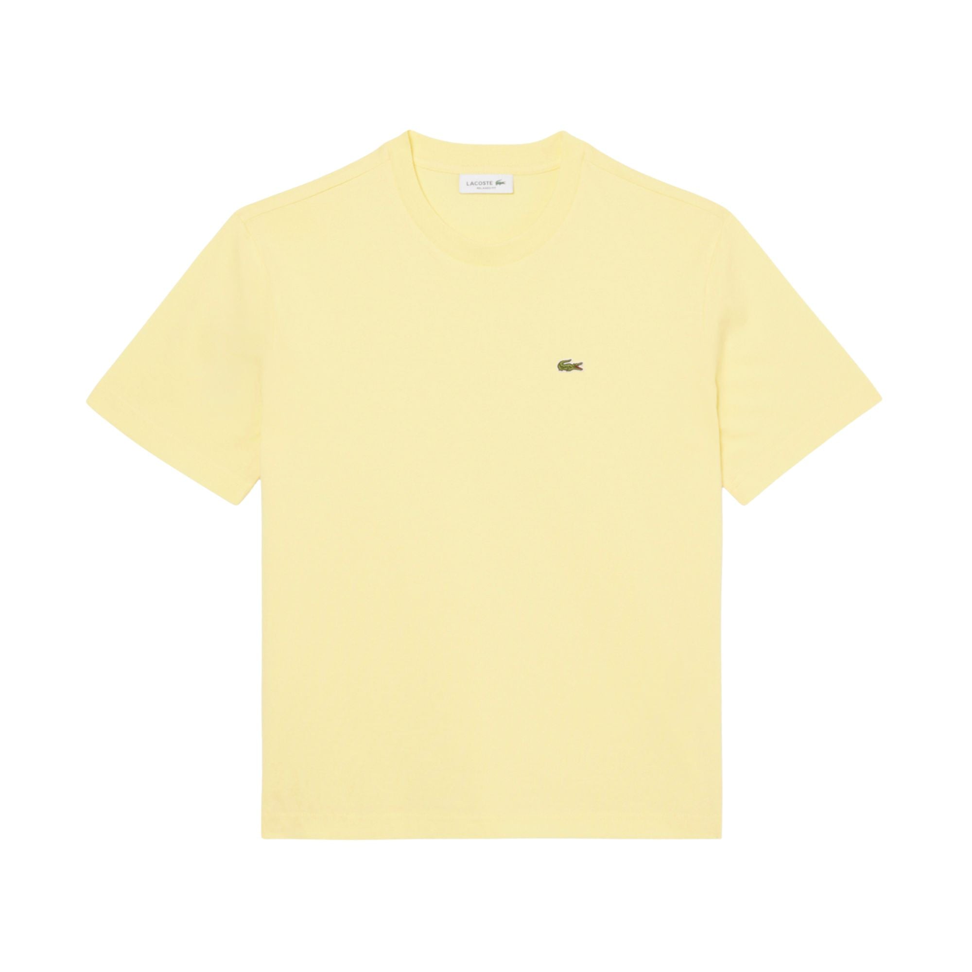 T-shirt Donna a tinta unita, con una scollatura girocollo, in cotone elasticizzato