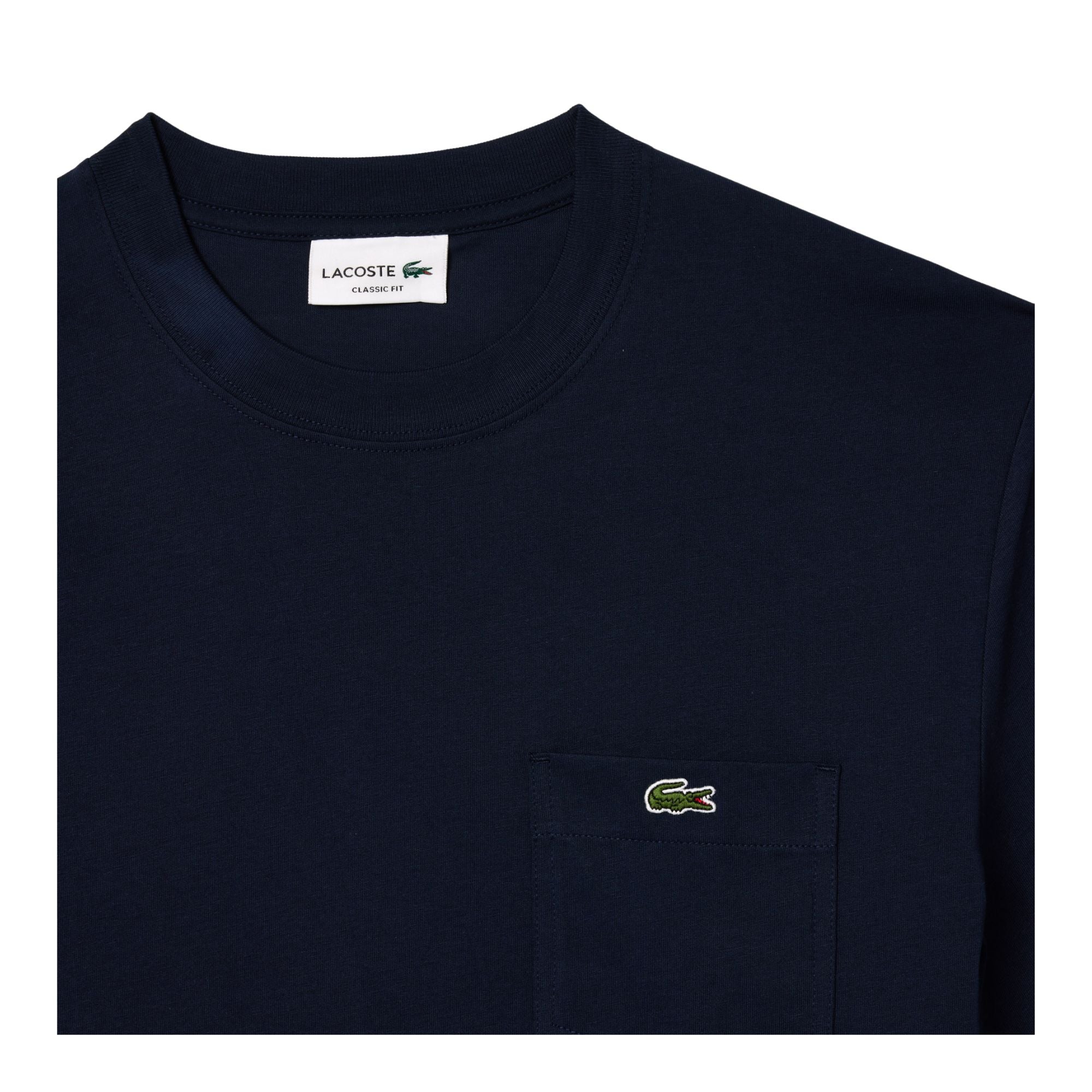 T-shirt Uomo Blu in puro cotone, a mezza manica, con taschino