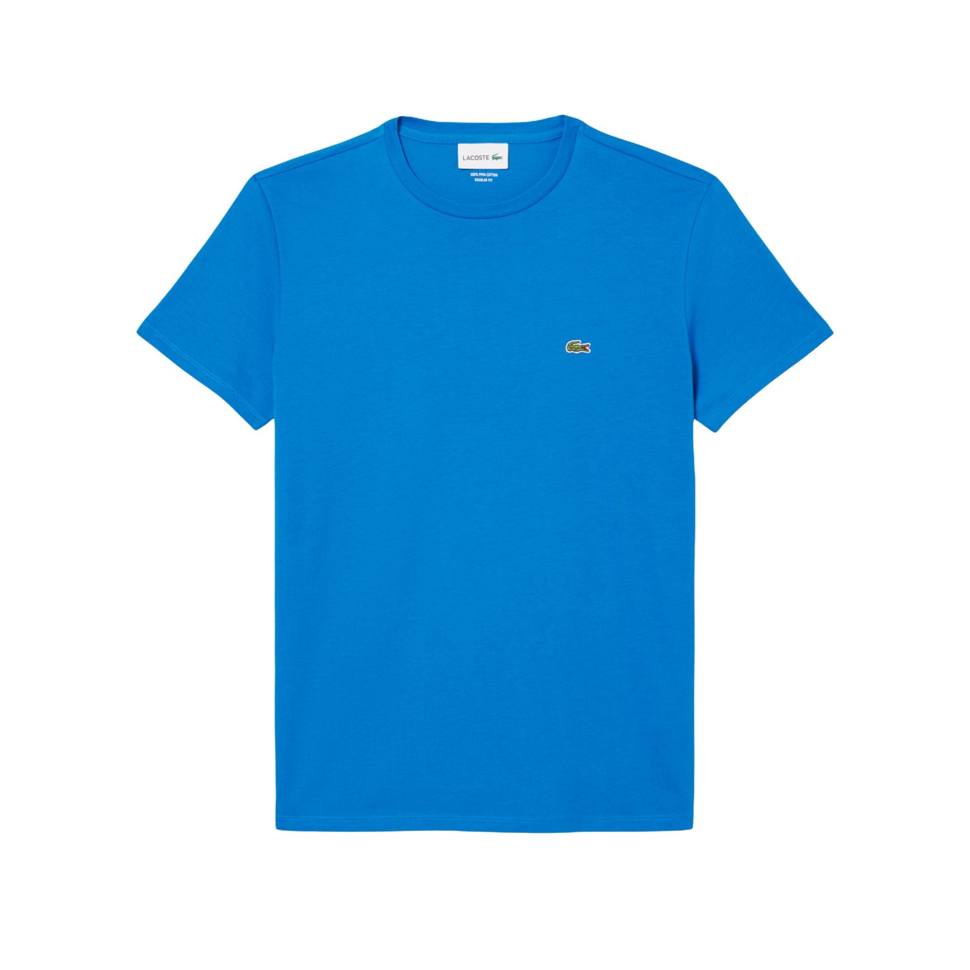 T-shirt Uomo in cotone elasticizzato Pima Azzurro, dal fit regolare