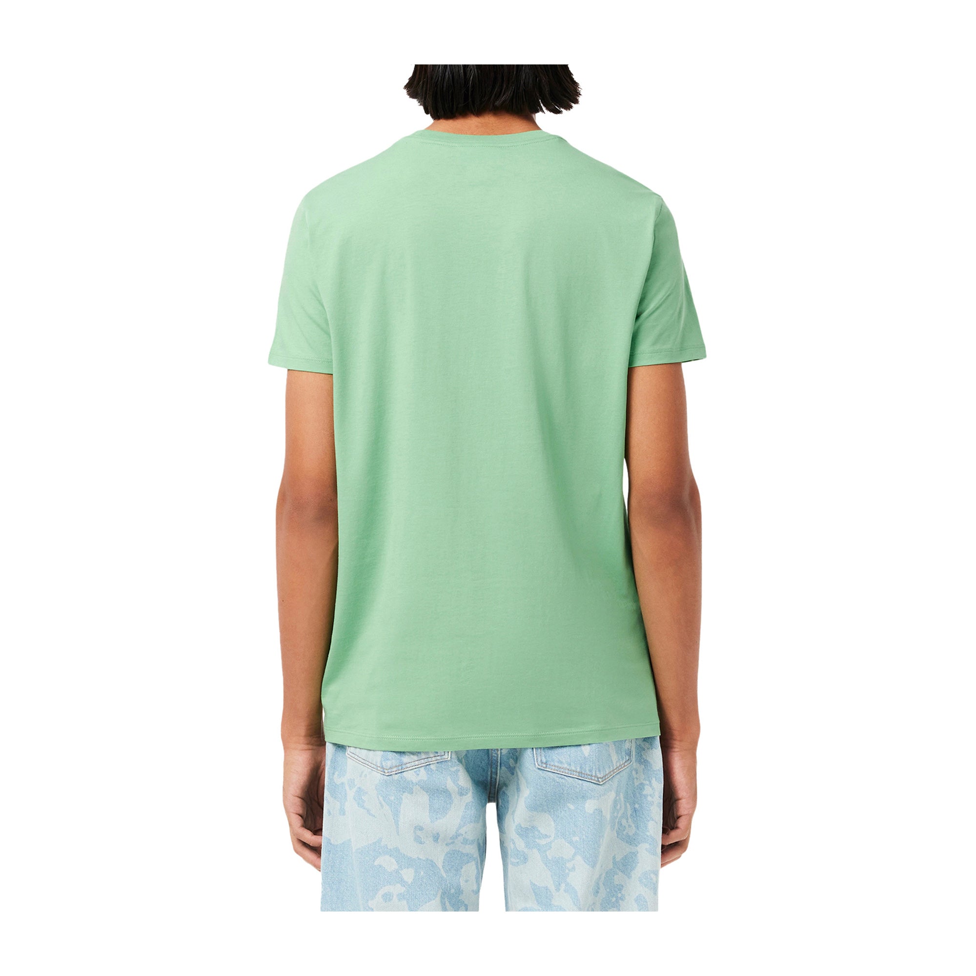 T-shirt Uomo in cotone Pima Verde chiaro modello retro