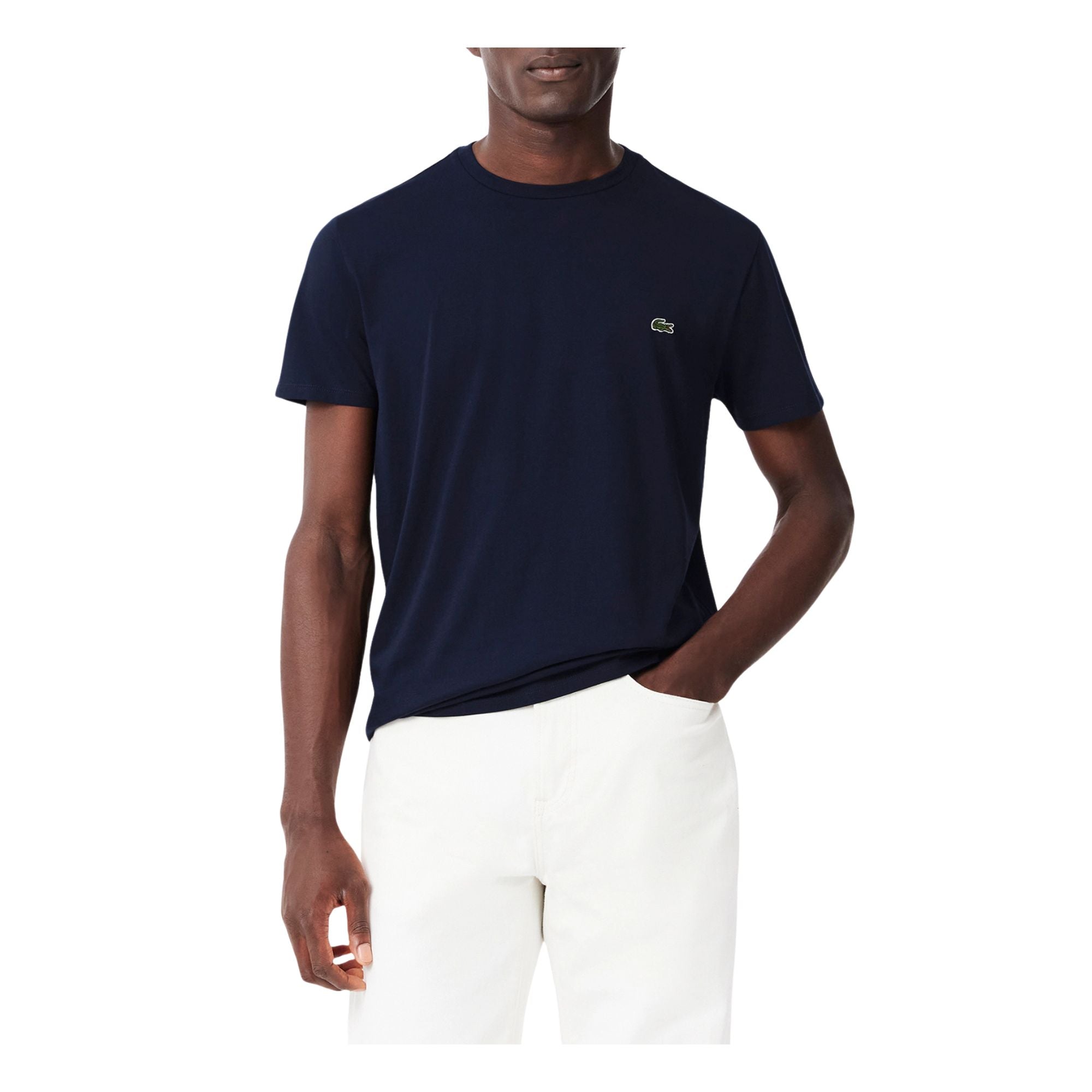 T-shirt Uomo modello Pima, a maniche corte, con coccodrillo sul petto
