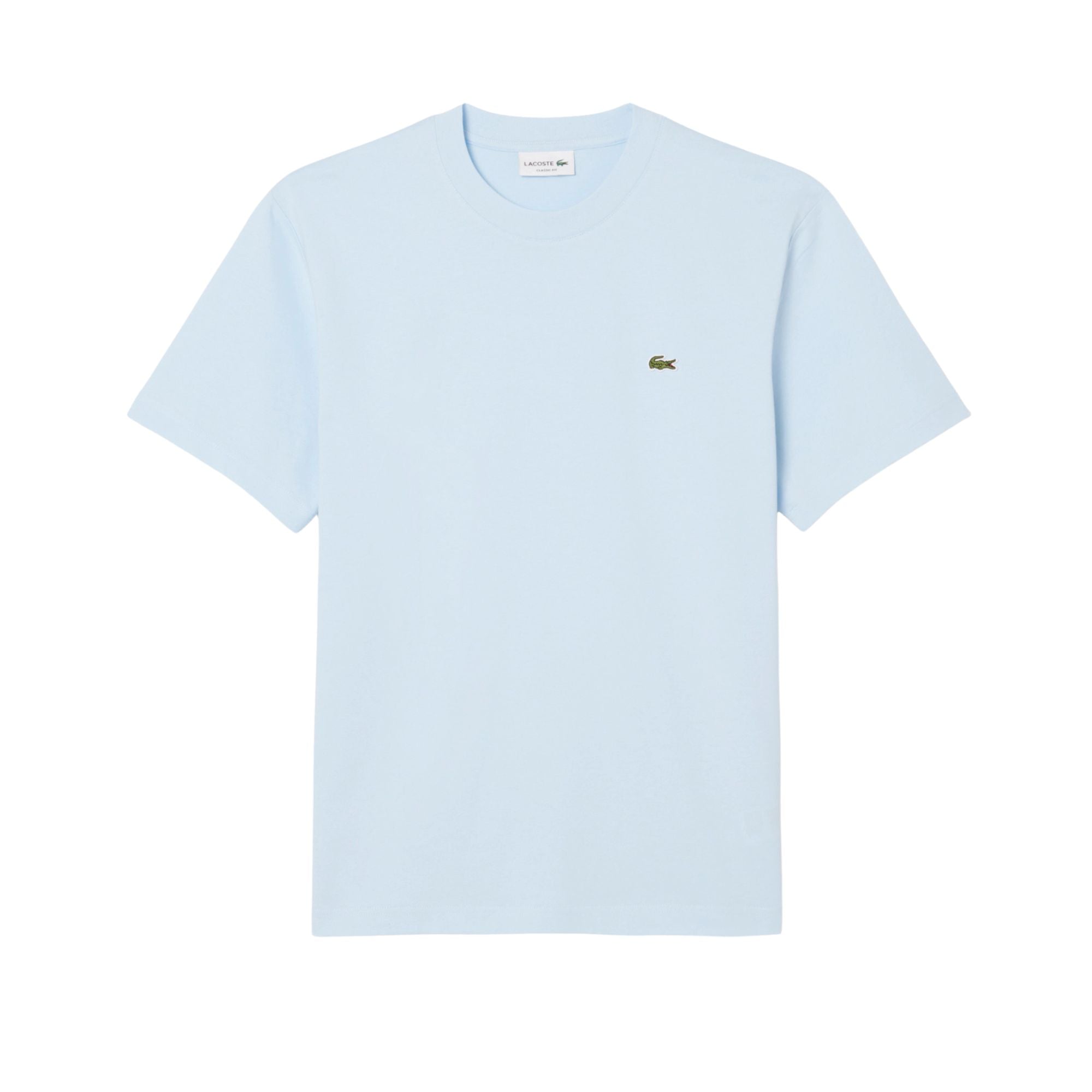 T-shirt Uomo Celeste,  in cotone, con logo applicato sul petto