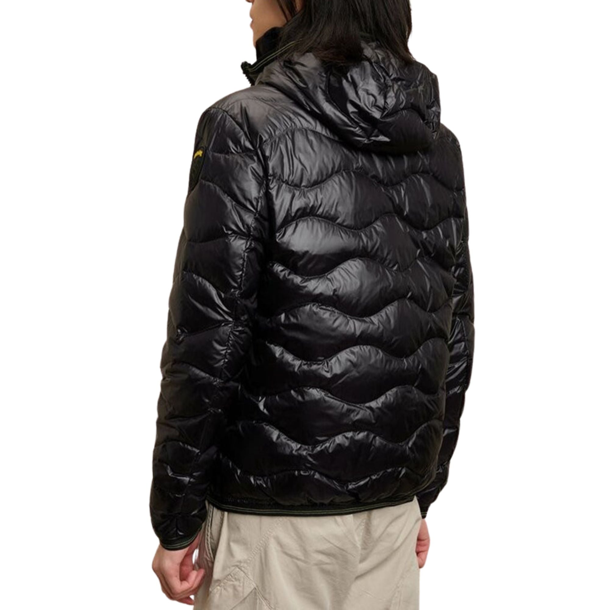 Piumino Uomo corto Wave Nero modello retro