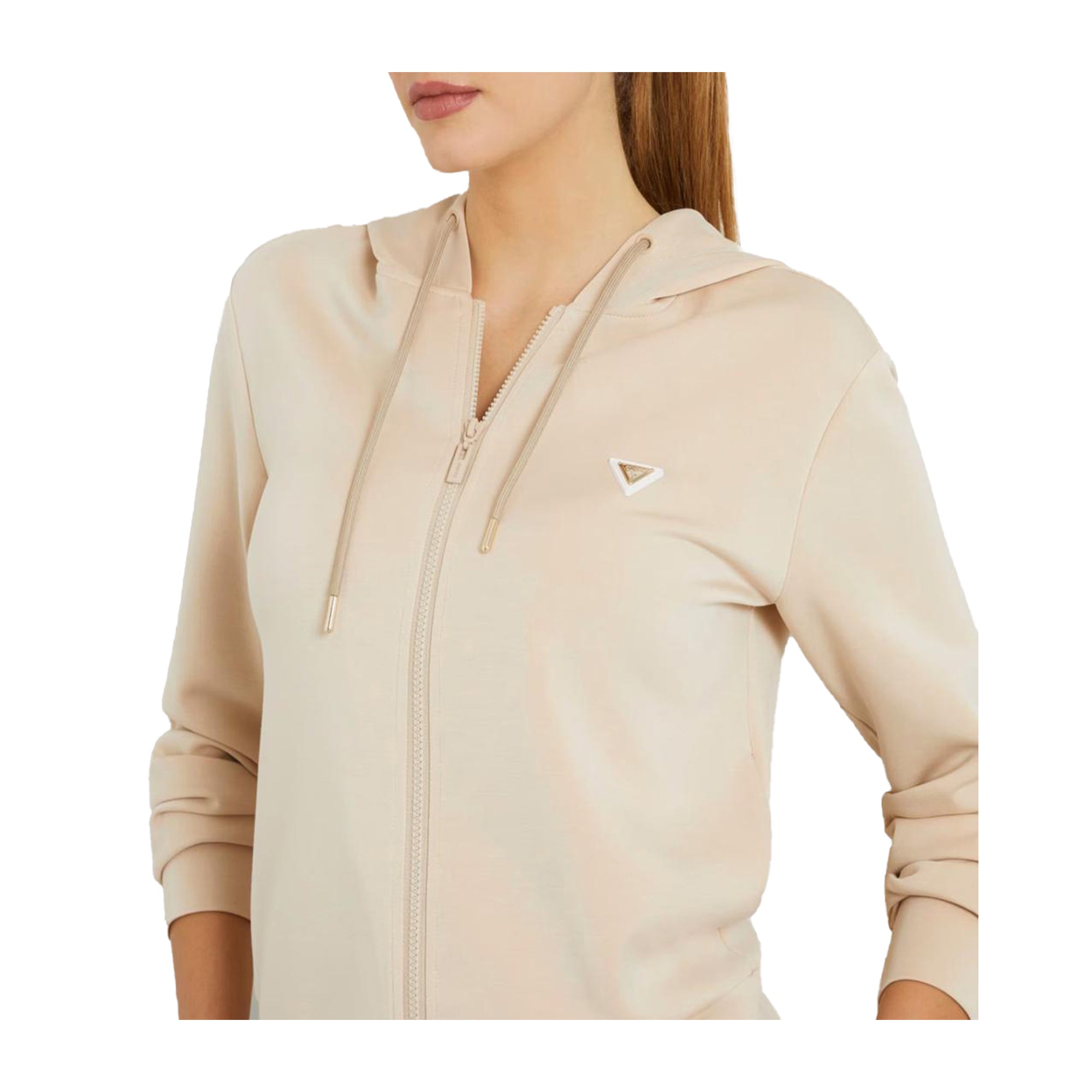 Felpa Donna Olympe Full Zip Beige