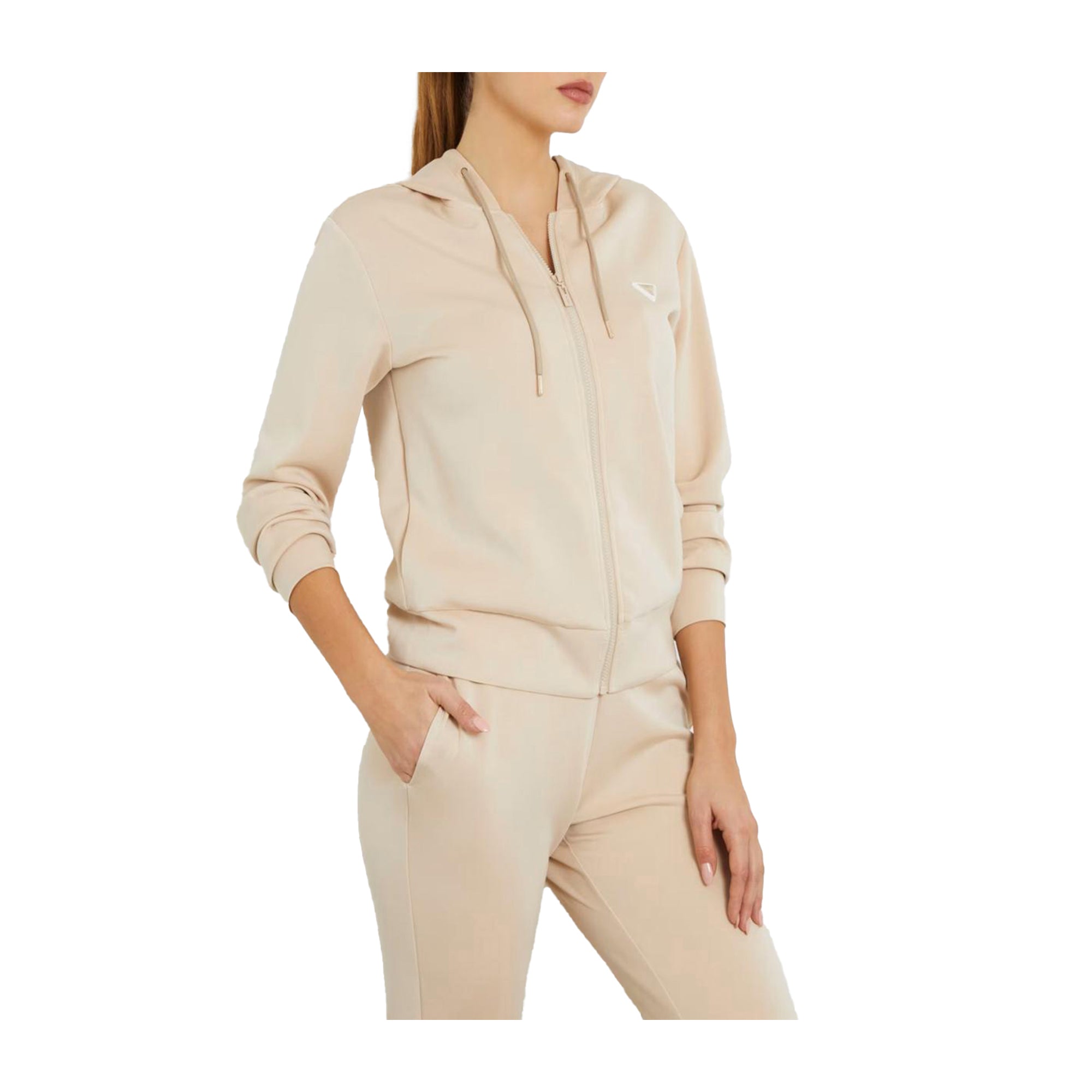 Felpa Donna Olympe Full Zip Beige
