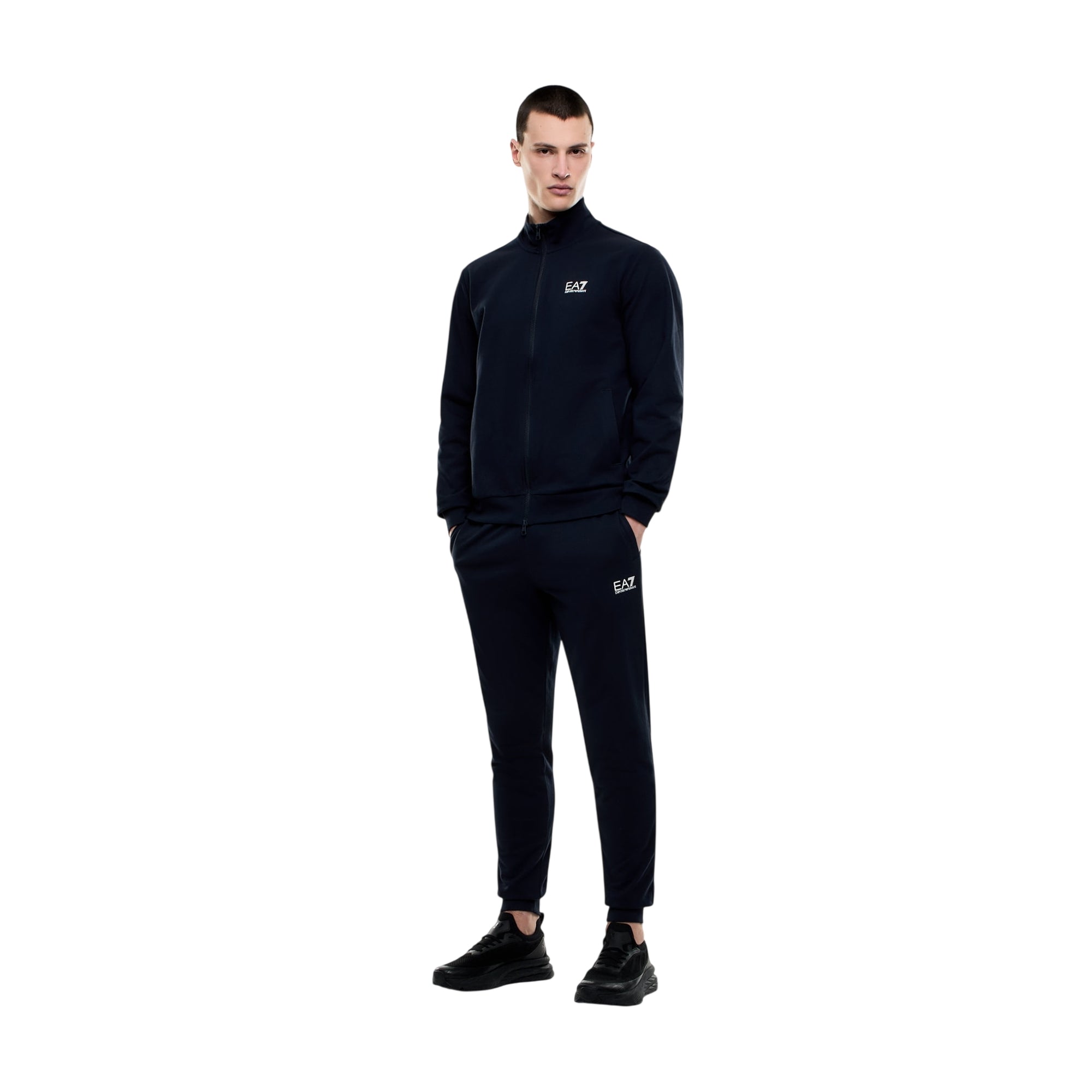 Tuta Uomo Blu, a due pezzi con felpa e joggers con elastico sul fondo