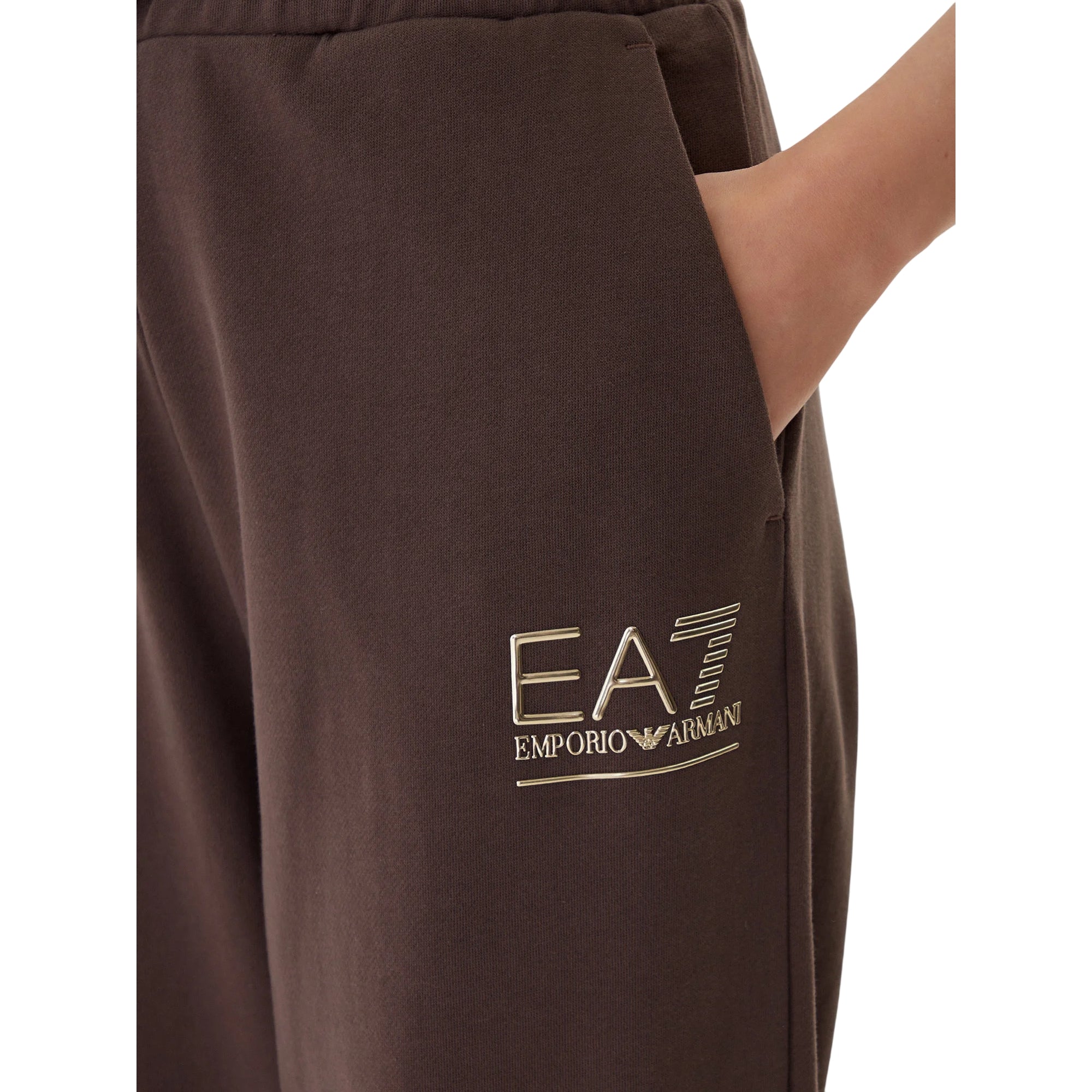 Pantaloni sportivi Donna con coulisse Marrone dettaglio logo