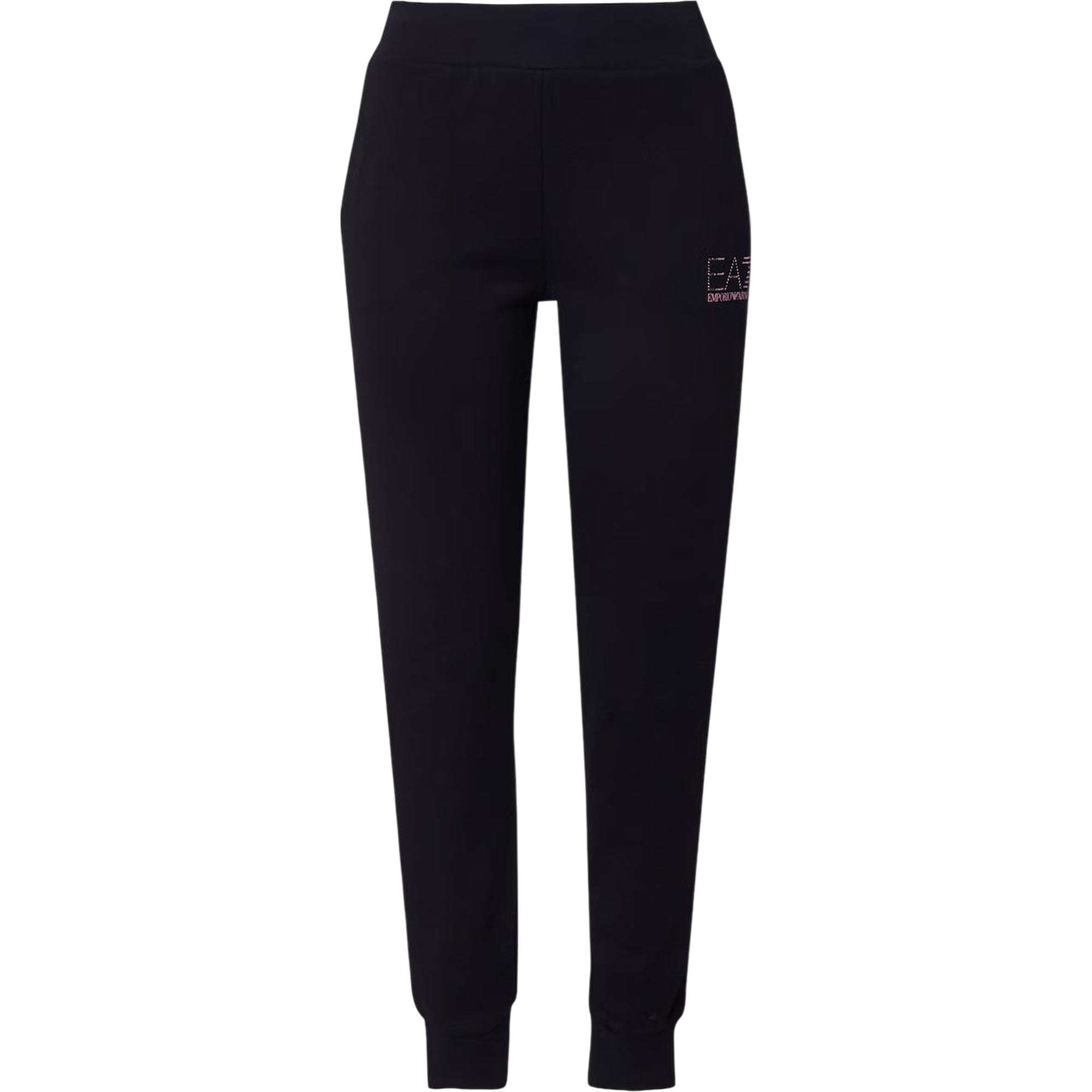 Pantalone Donna con fascia elasticizzata in vita e logo strass