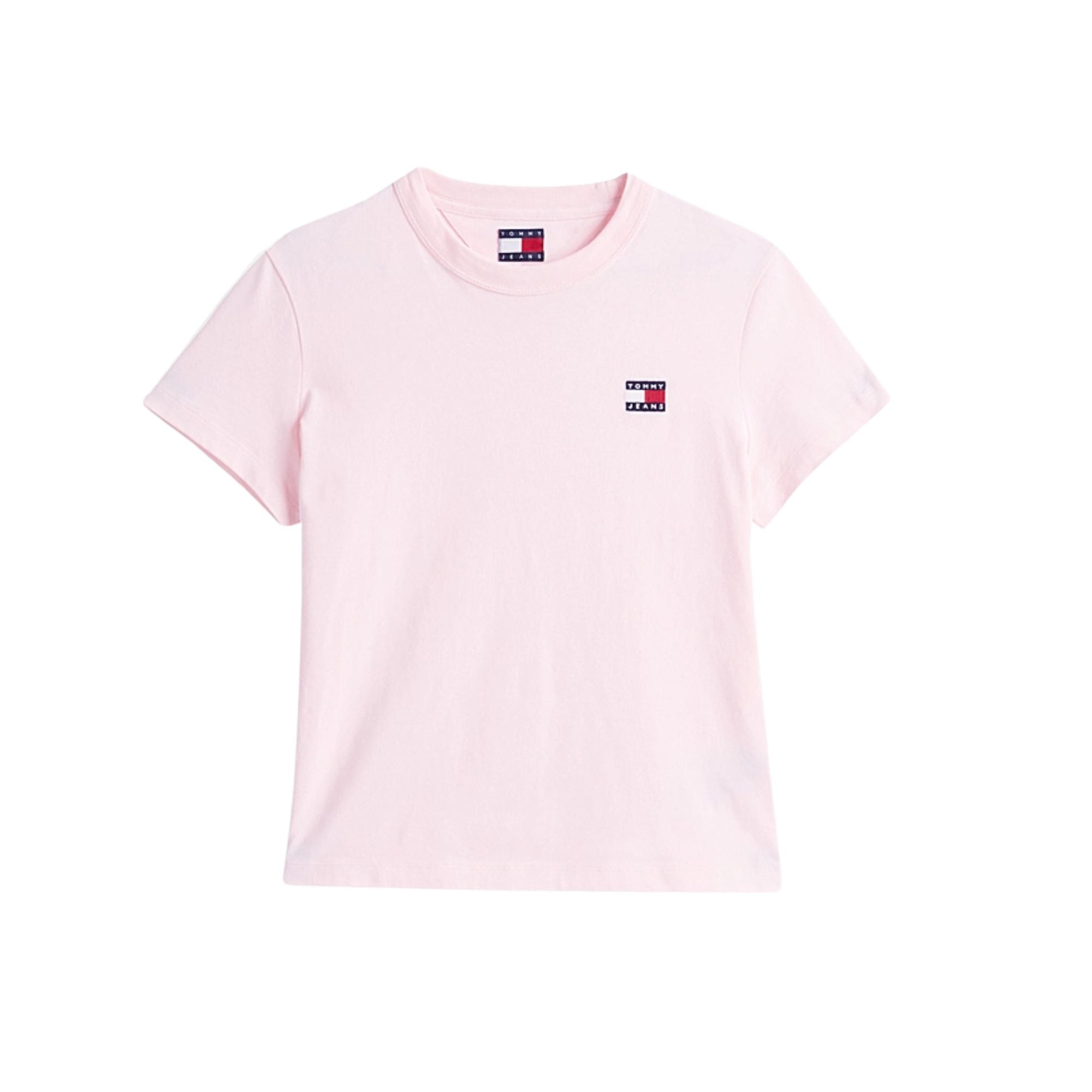 T-shirt Donna in puro cotone elasticizzato, con iconico logo e maniche corte