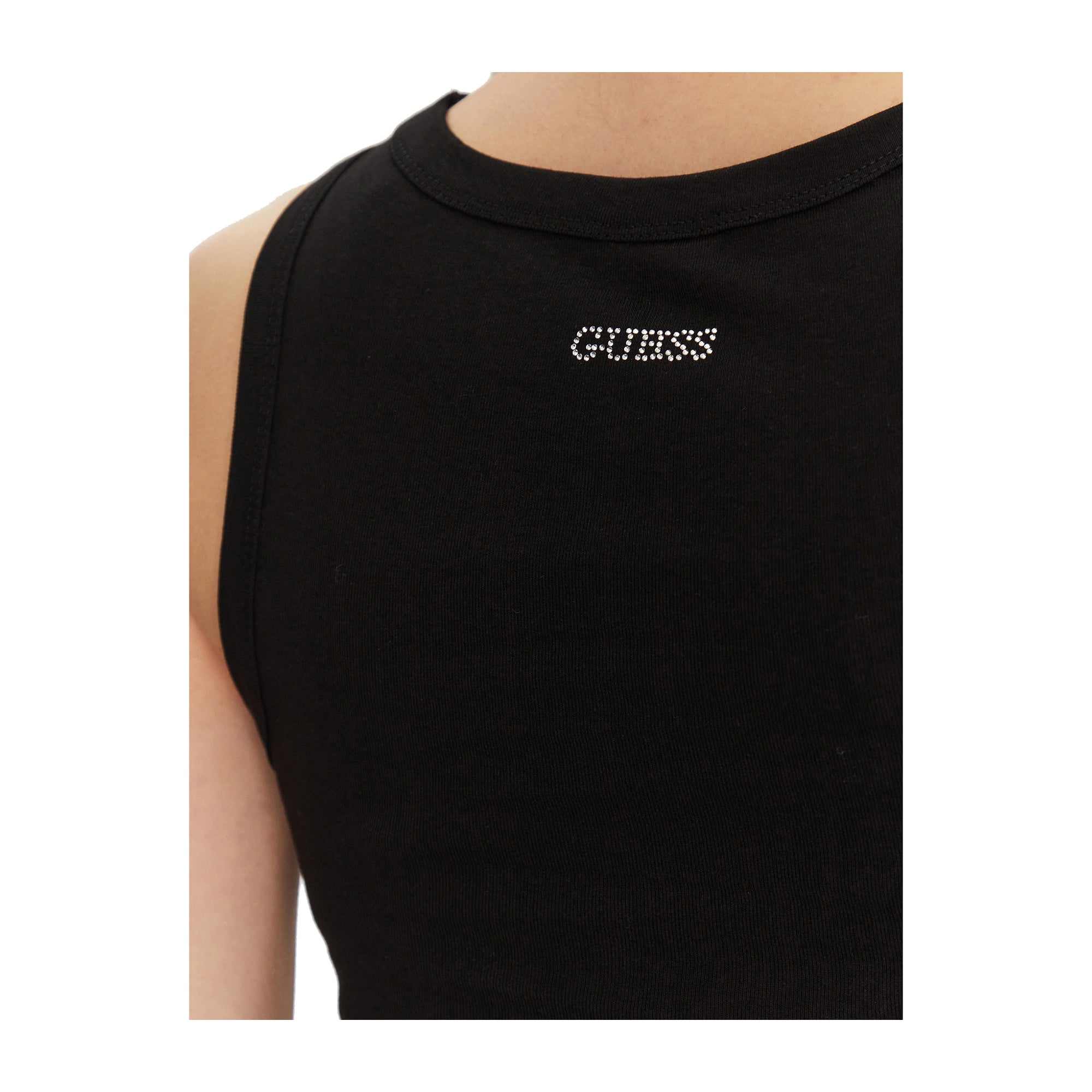 Guess Donna Top con paillettes Nero