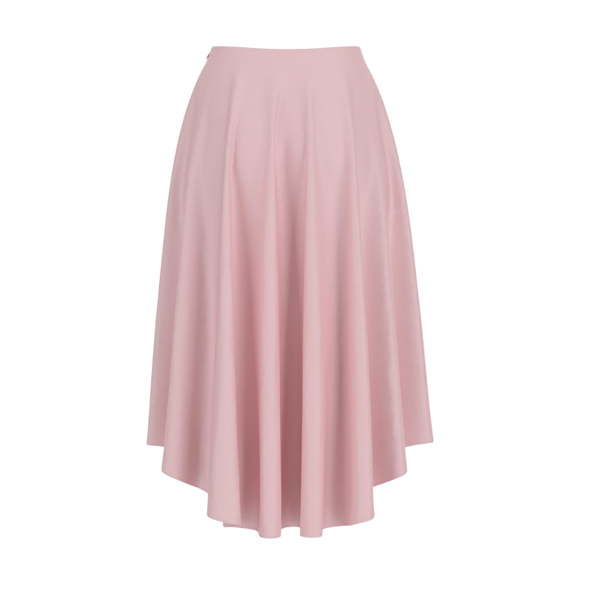 Gonna Donna Rosa, con zip laterale e taglio asimmetrico