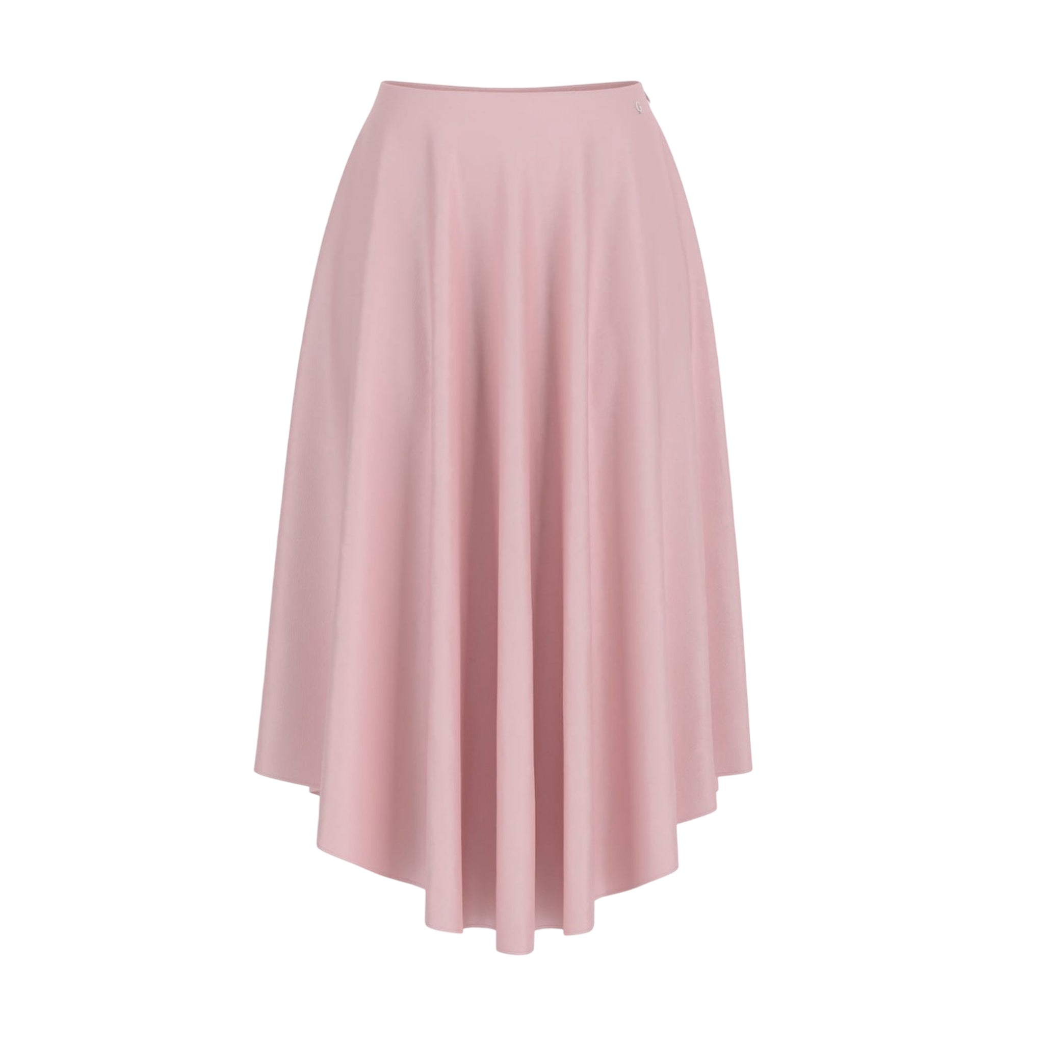 Gonna Donna Rosa, con zip laterale e taglio asimmetrico