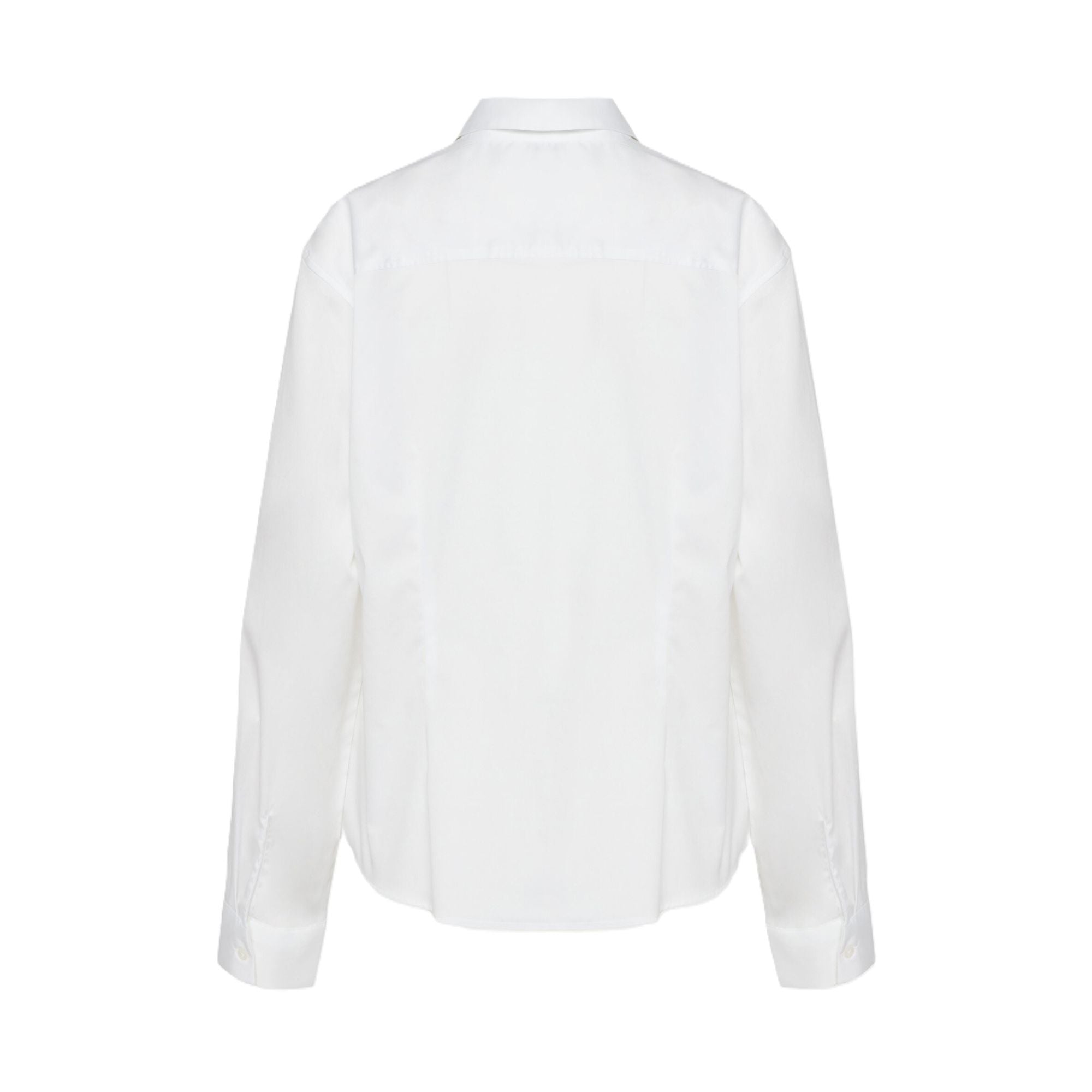 Camicia Donna Bianca, con chiusura frontale nascosta e bottone gioiello