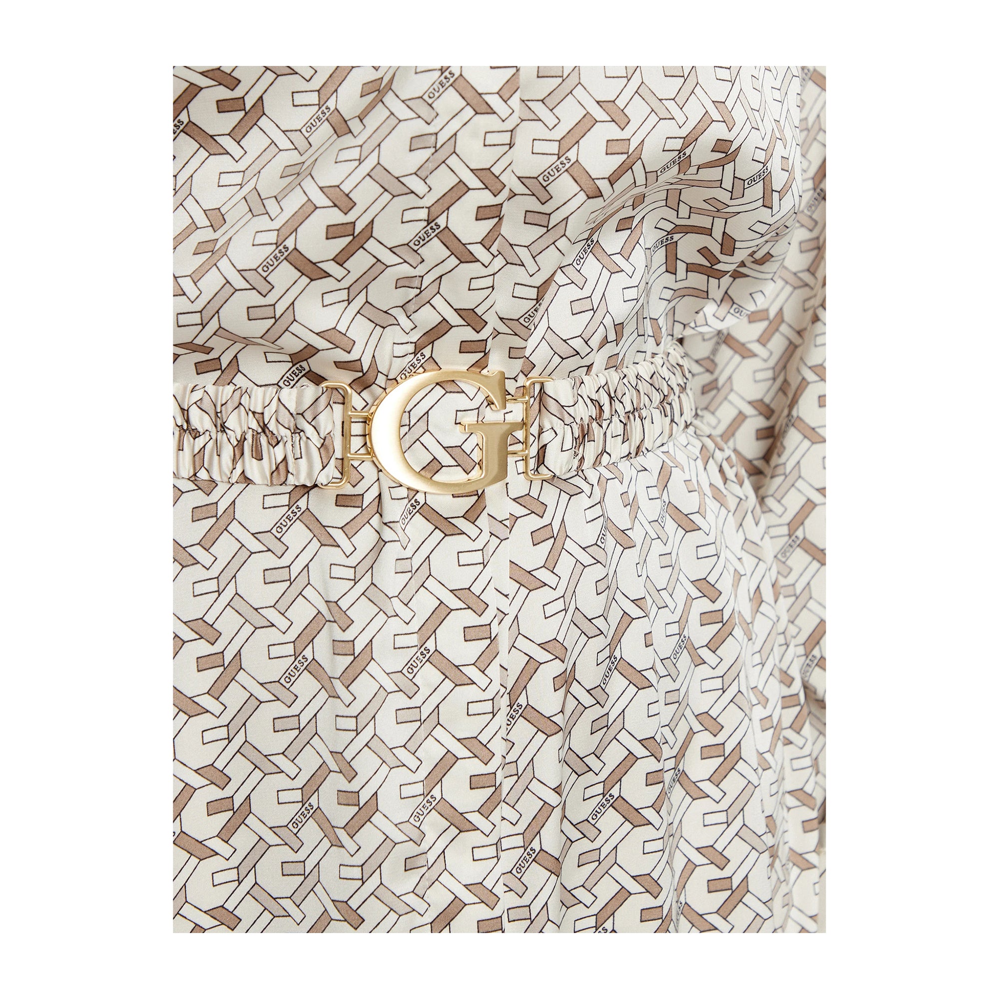 Guess Abito Donna corto Veronica stampato nei toni beige