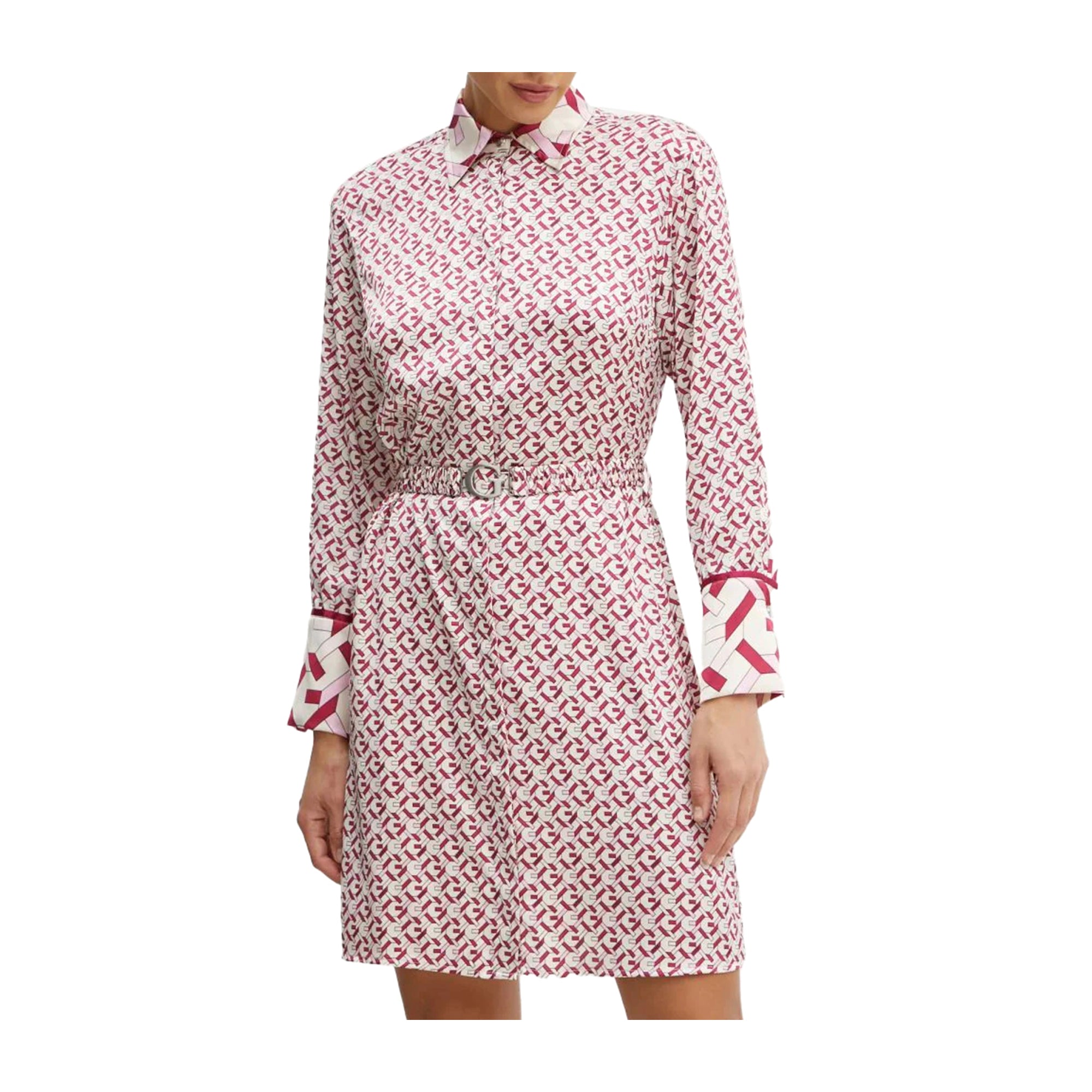 Guess Abito Donna corto Veronica stampato nei toni del rosa