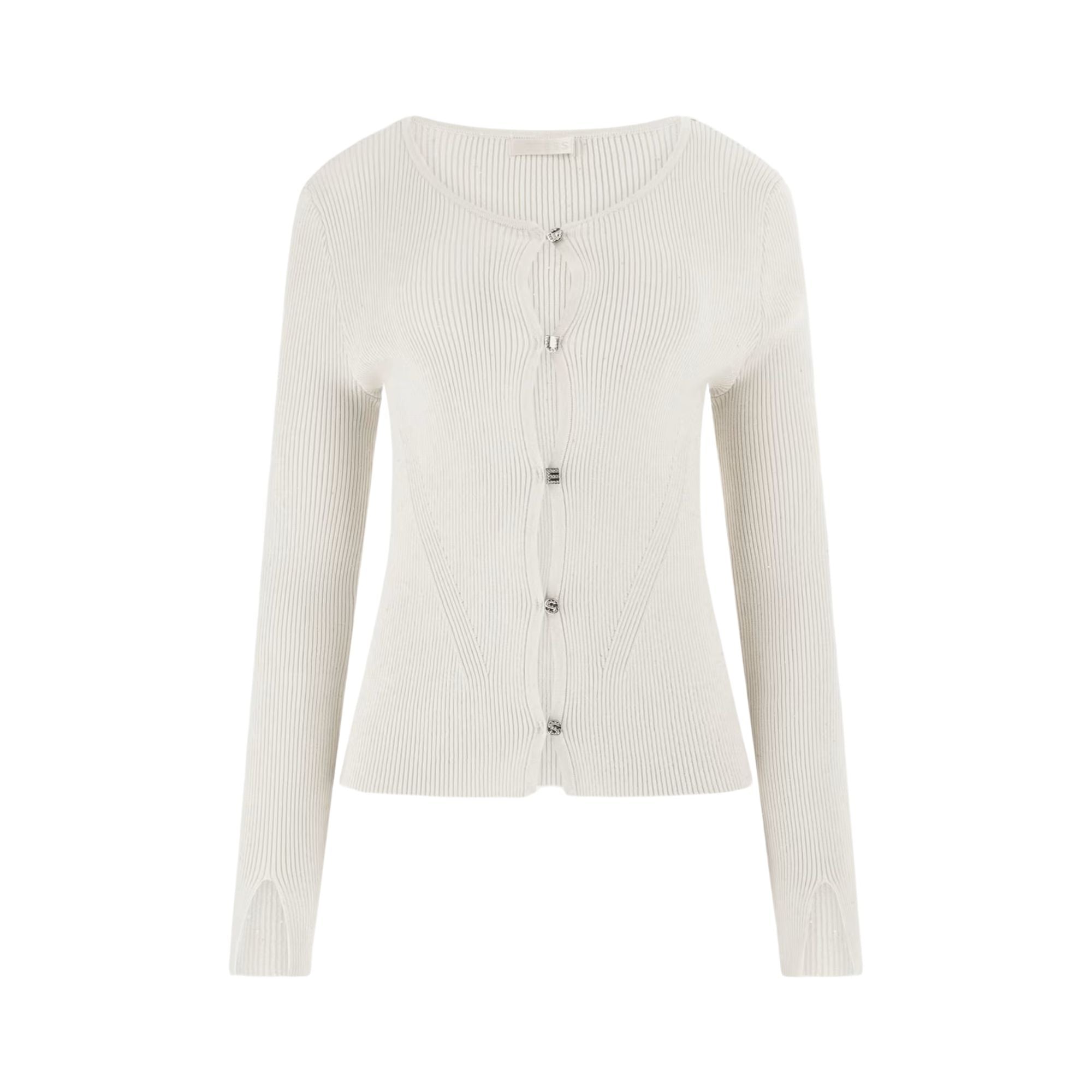 Cardigan Donna in misto viscosa con bottoni logati