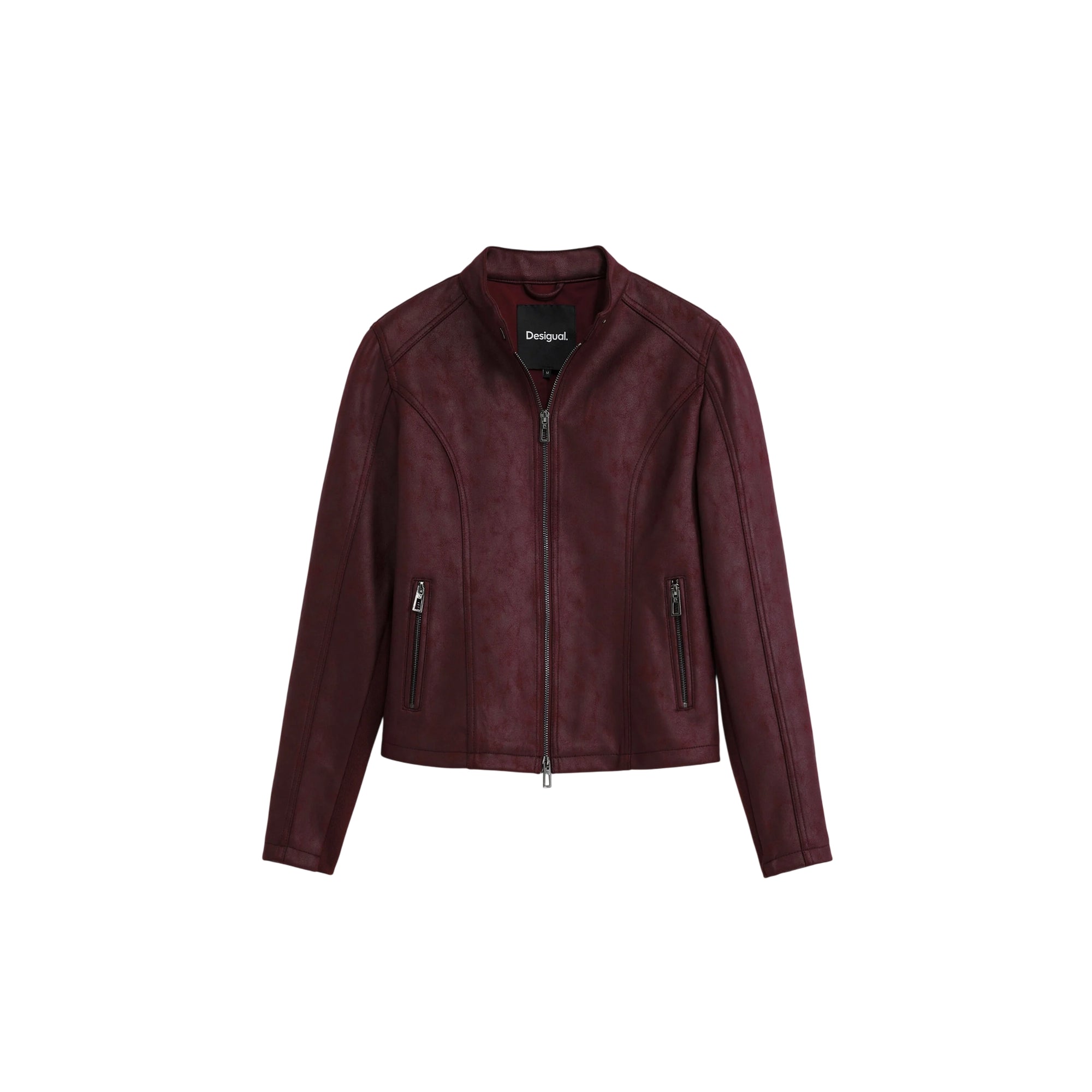 Giacca Donna Bordeaux, con chiusura zip frontale