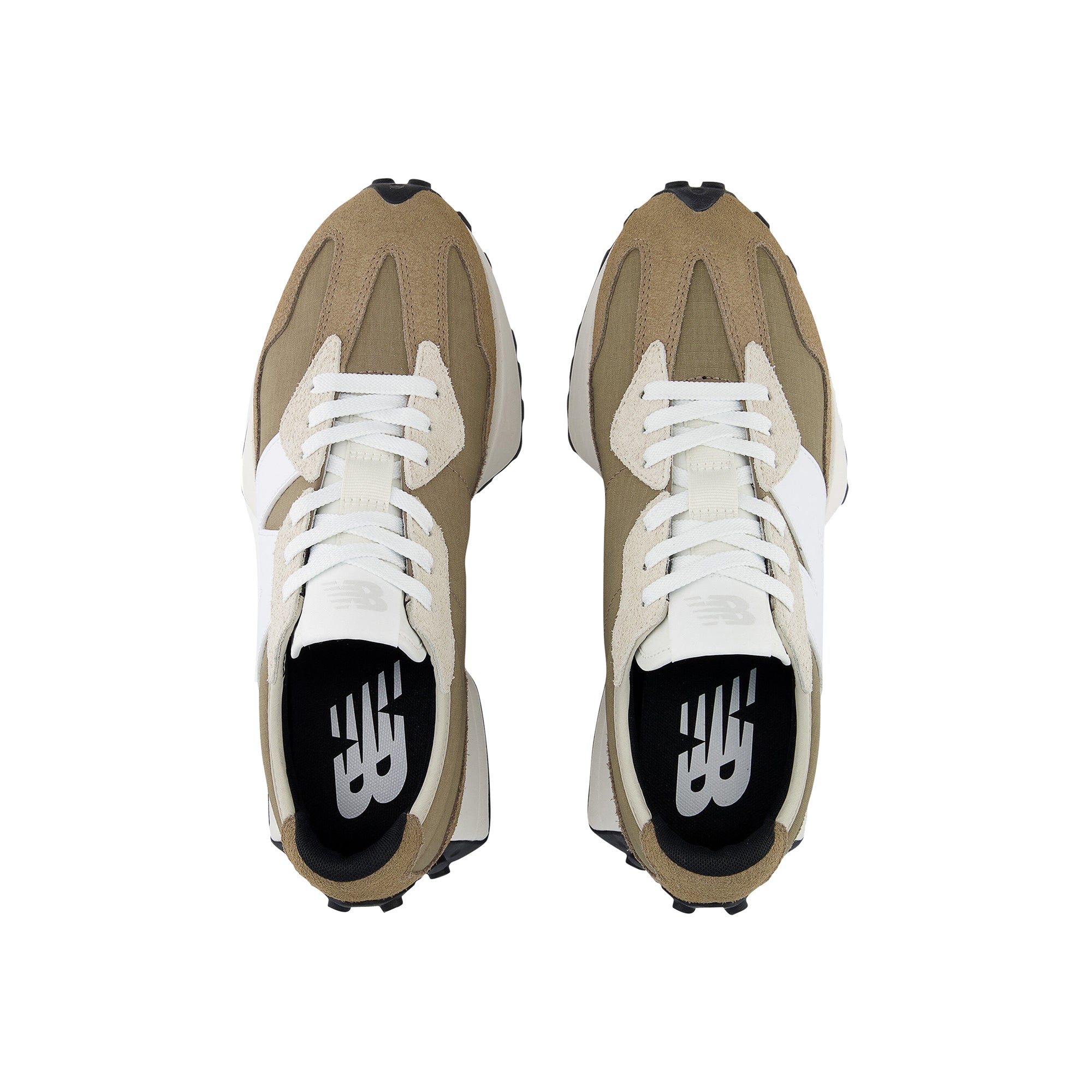 Sneakers Uomo basse 327 marrone con logo bianco