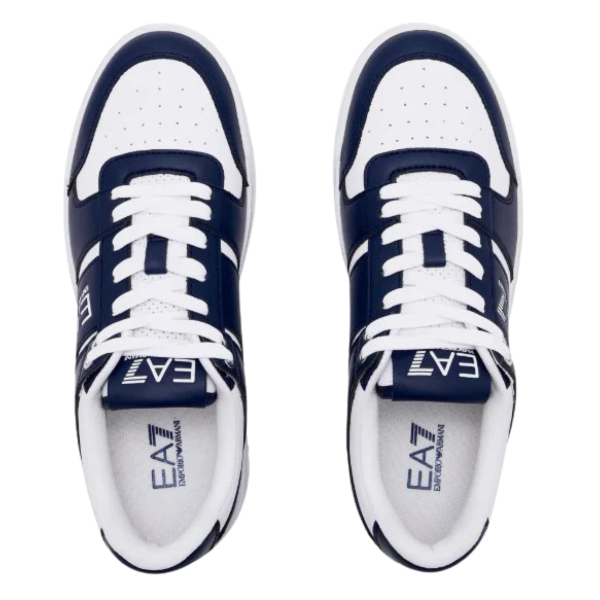 Sneakers Uomo Baseline in pelle Blu/Bianco
