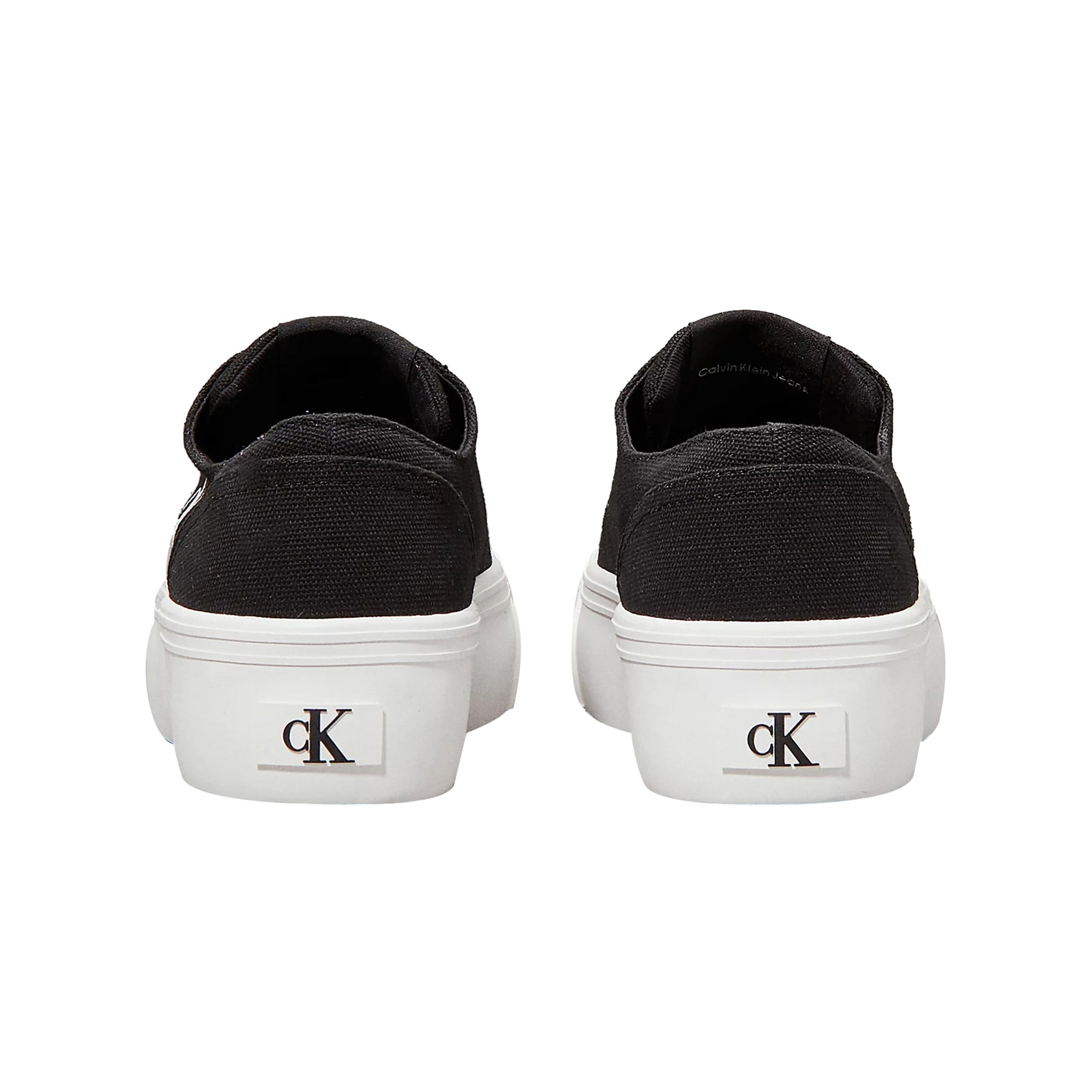 Sneakers Donna in tela con plateau Nero retro