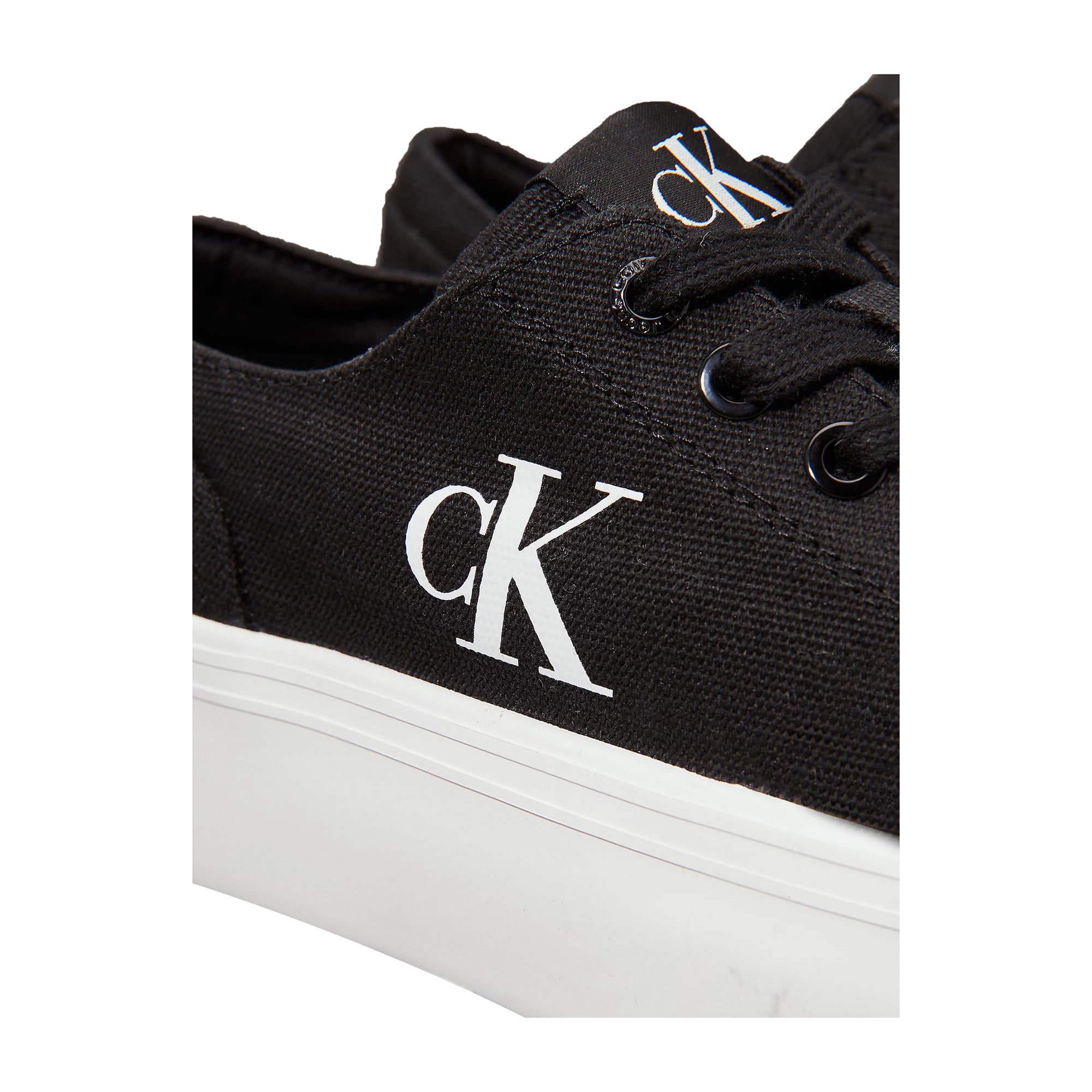 Sneakers Donna in tela con plateau Nero dettaglio